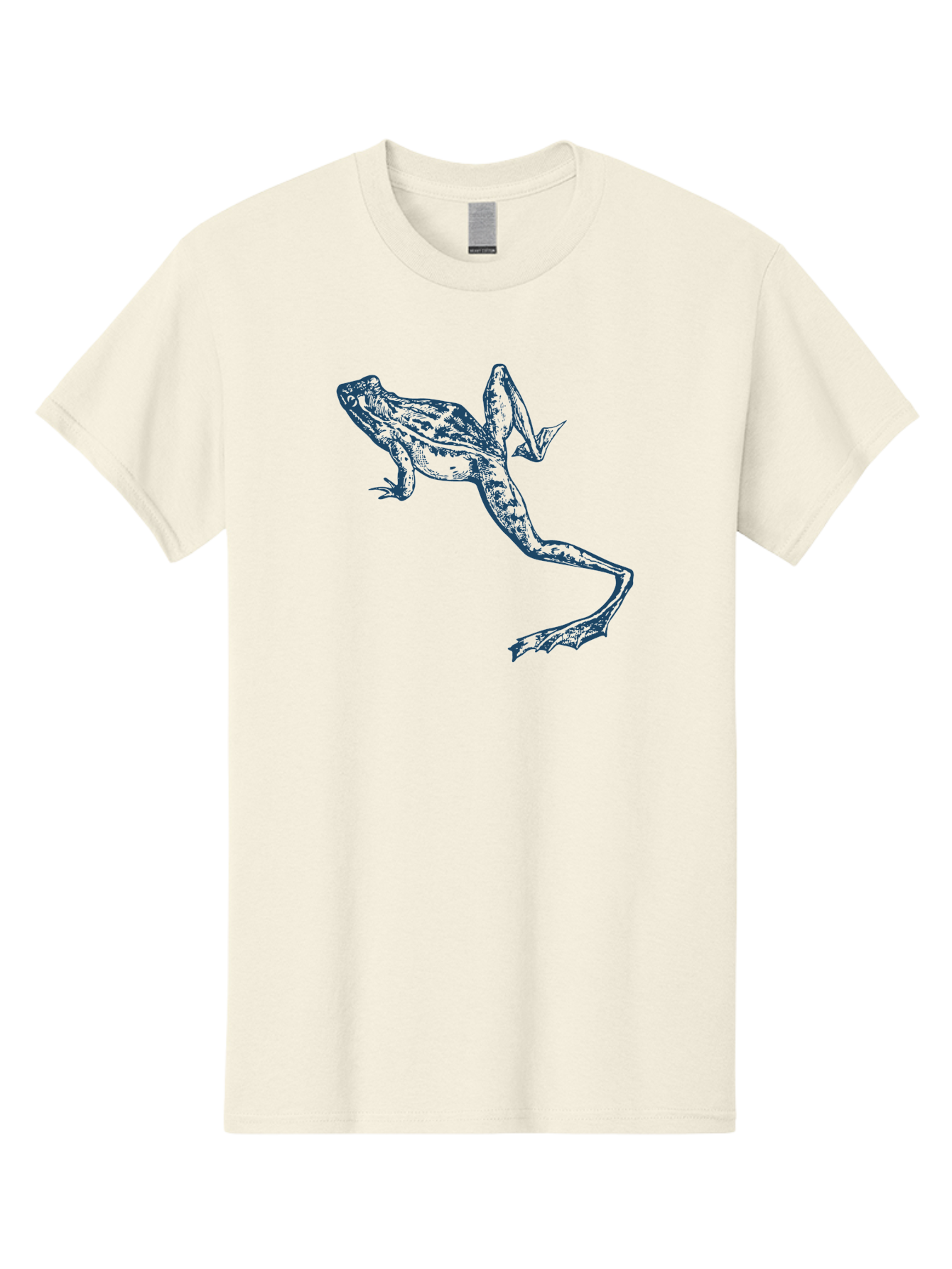 Wildjump Frog Men'S Graphic Tee, 100% Cotton, Comfortable Casual Summer Wear, Machine Washable, Stylized Frog, Blue Illustration, Abstract Art, Frog Species, Wildlife Art, Amphibian, Modern Design, Creative Graphics Aae849 5