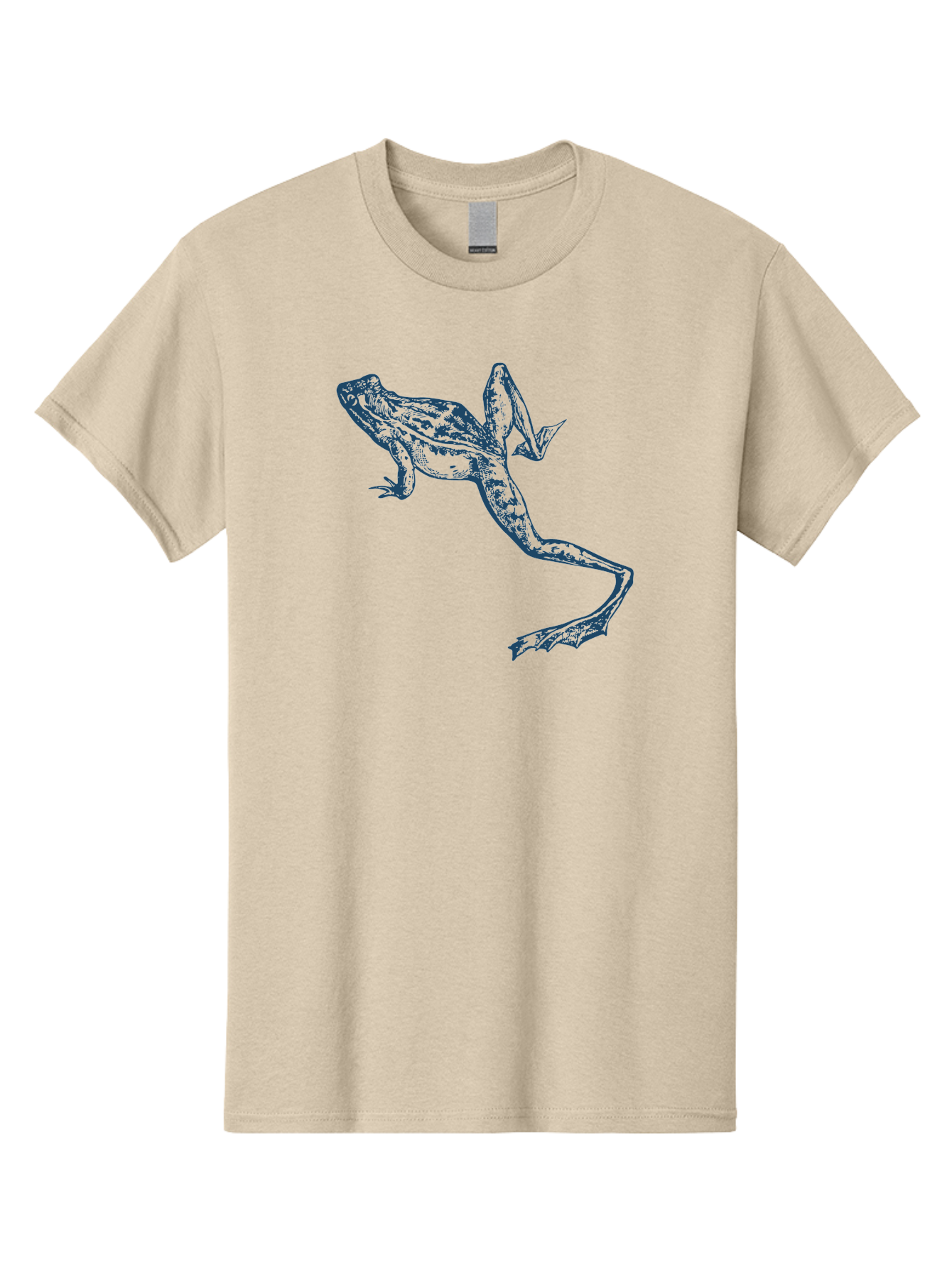 Wildjump Frog Men'S Graphic Tee, 100% Cotton, Comfortable Casual Summer Wear, Machine Washable, Stylized Frog, Blue Illustration, Abstract Art, Frog Species, Wildlife Art, Amphibian, Modern Design, Creative Graphics Aae849 7