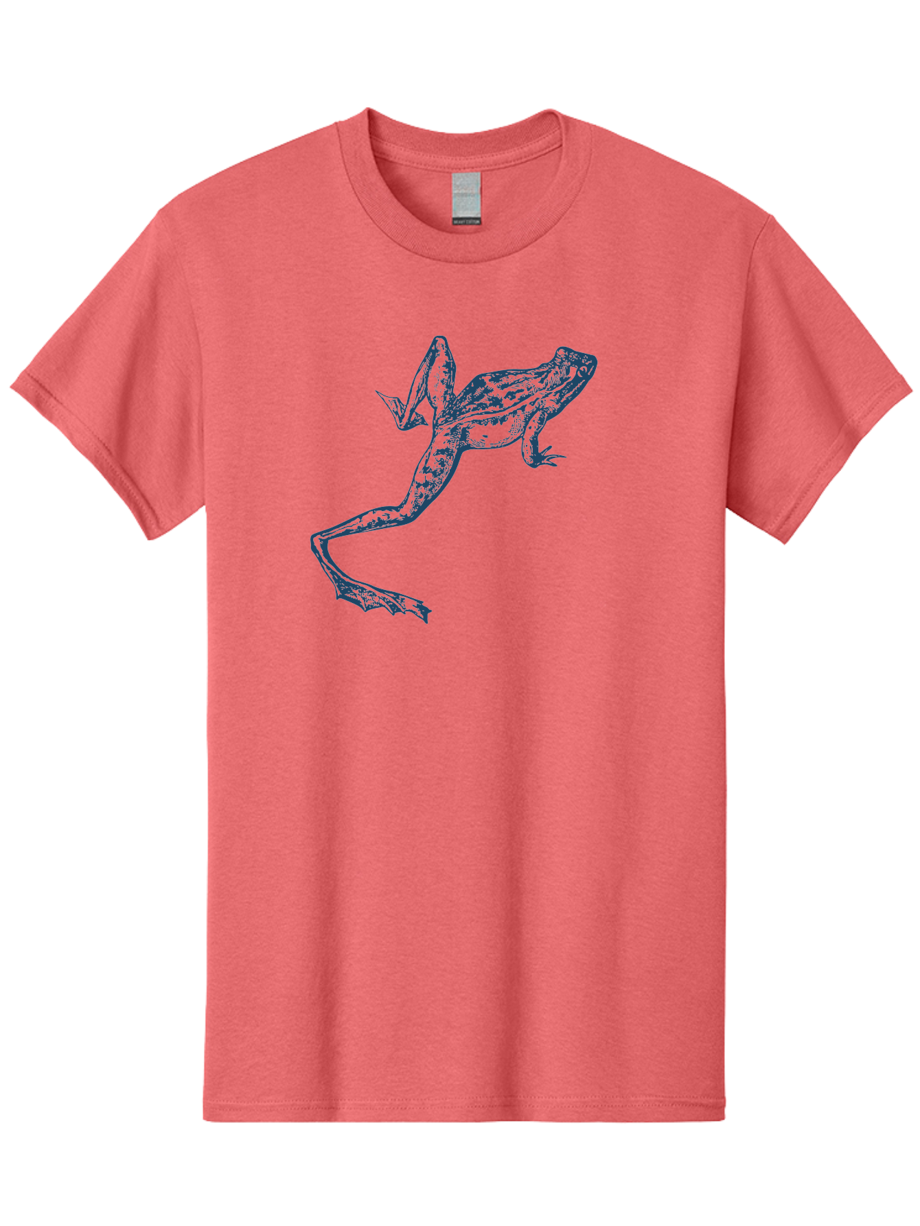 Wildjump Frog 2 Men'S Graphic Tee, 100% Cotton, Comfortable Casual Summer Wear, Machine Washable, Leaping Frog, Dynamic Pose, Intricate Details, Amphibian Art, Wildlife Illustration, Creative Graphics, Jumping Frog, Artistic Design, Aae850 17