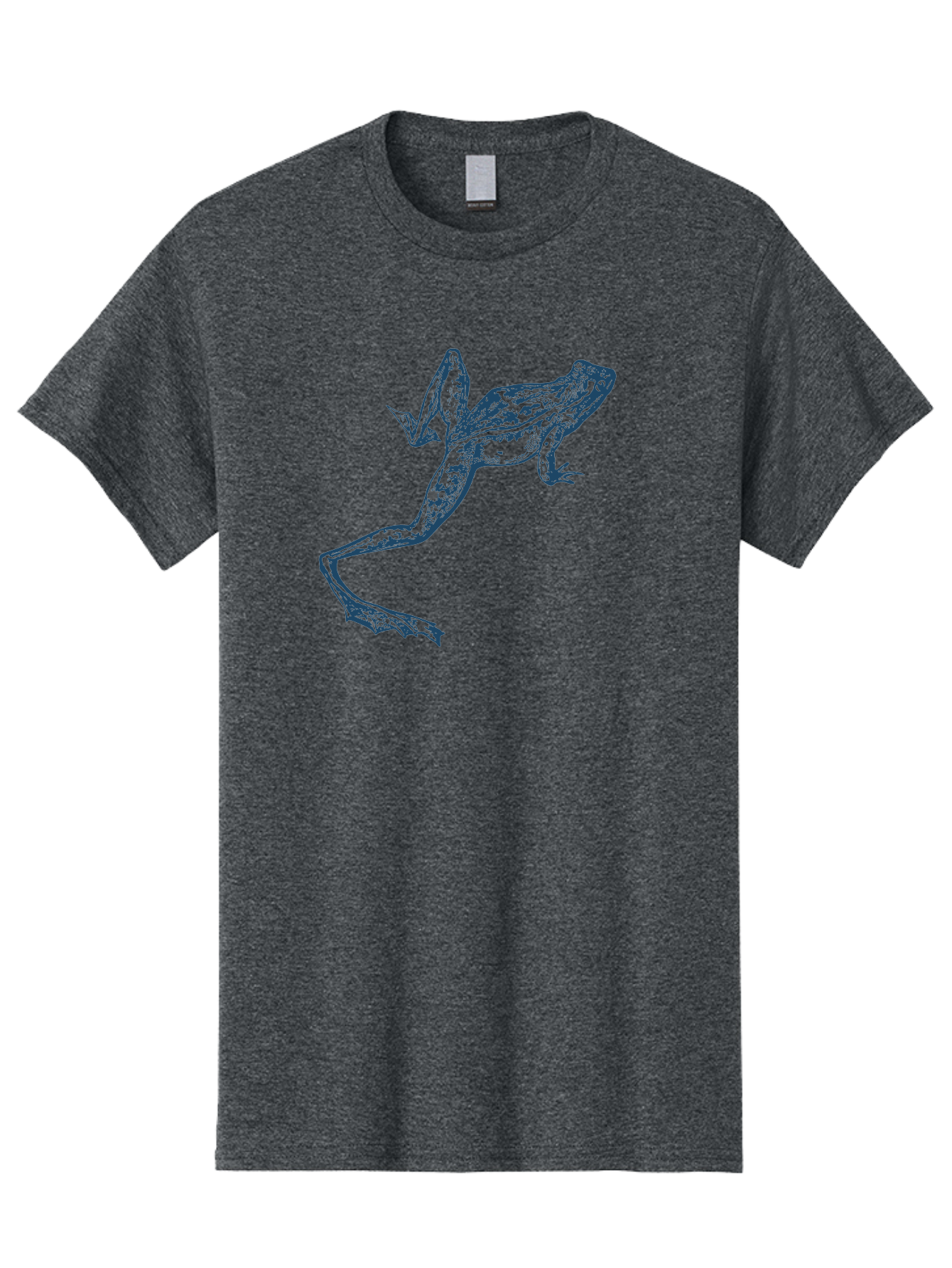 Wildjump Frog 2 Men'S Graphic Tee, 100% Cotton, Comfortable Casual Summer Wear, Machine Washable, Leaping Frog, Dynamic Pose, Intricate Details, Amphibian Art, Wildlife Illustration, Creative Graphics, Jumping Frog, Artistic Design, Aae850