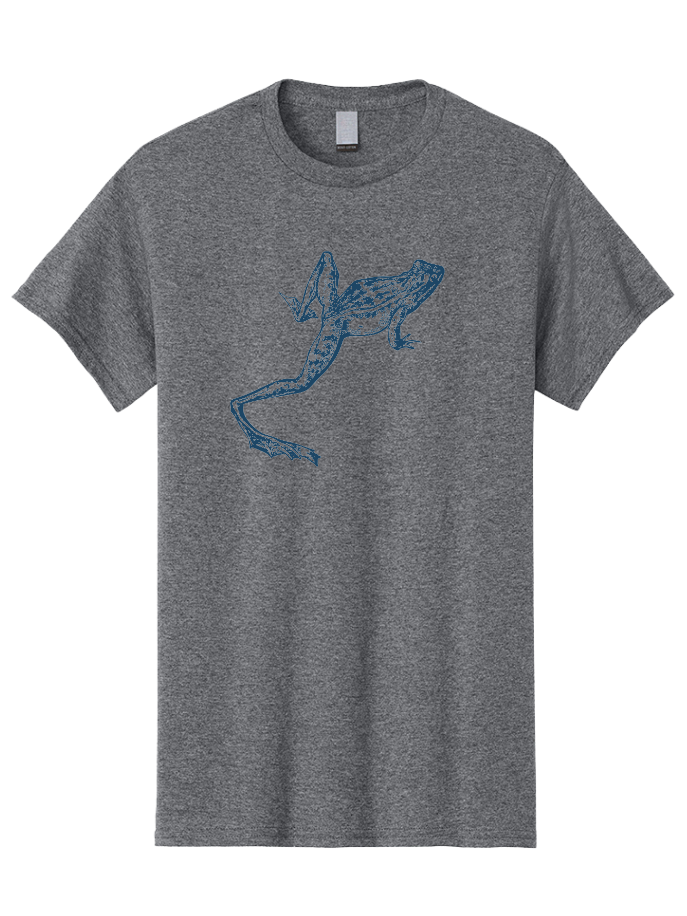 Wildjump Frog 2 Men'S Graphic Tee, 100% Cotton, Comfortable Casual Summer Wear, Machine Washable, Leaping Frog, Dynamic Pose, Intricate Details, Amphibian Art, Wildlife Illustration, Creative Graphics, Jumping Frog, Artistic Design, Aae850 3