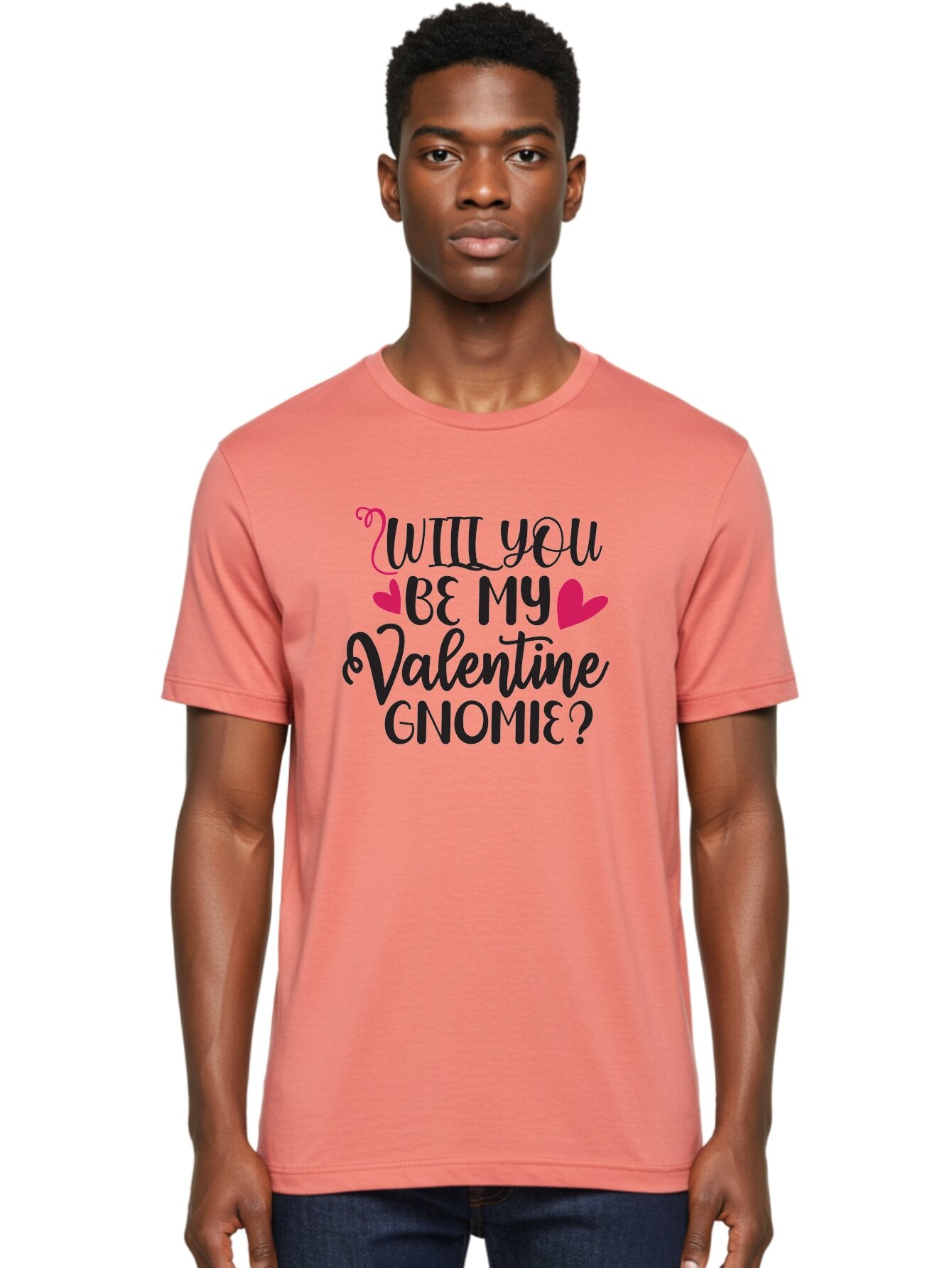 Will You Be My Valentine Gnomie Men'S Graphic Tee, 100% Cotton, Comfortable Casual Summer Wear, Machine Washable, Valentine'S Day Card, Cute Gnome, Love Message, Heartwarming Greeting, Sweetheart, Quirky Romance Aae852 21