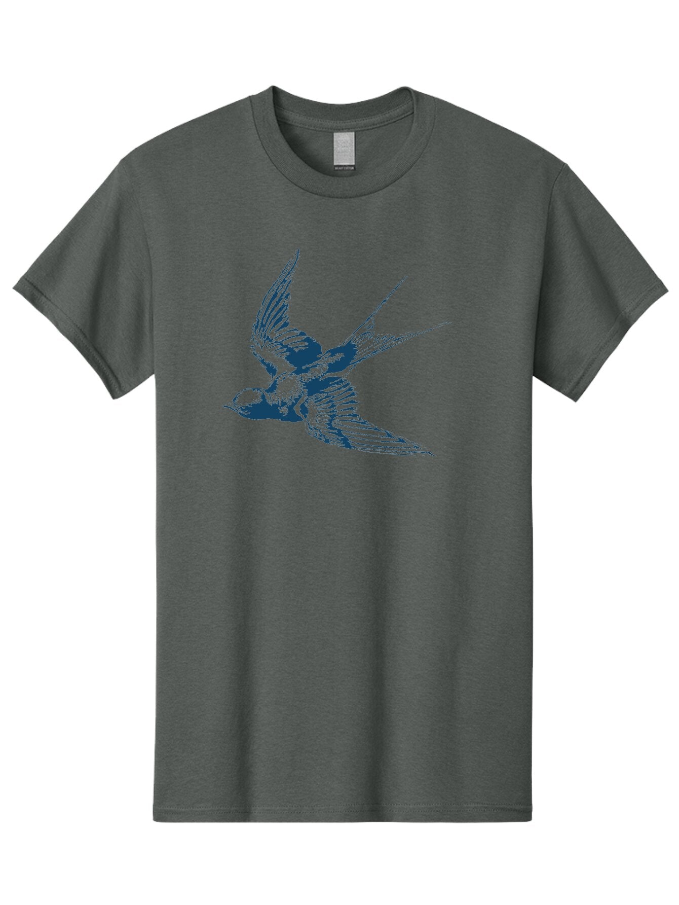 Wings Of Grace Men'S Graphic Tee, 100% Cotton, Comfortable Casual Summer Wear, Machine Washable, Swallow Bird, Flying Bird, Bird In Flight, Abstract Bird, Bird Illustration, Winged Creature, Artistic Representation Aae854 8