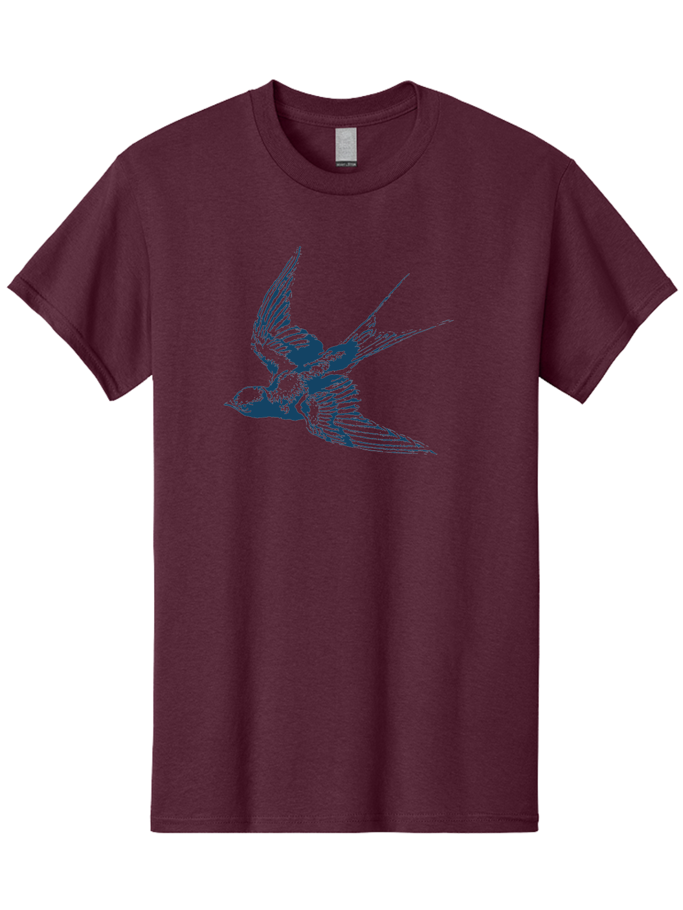 Wings Of Grace Men'S Graphic Tee, 100% Cotton, Comfortable Casual Summer Wear, Machine Washable, Swallow Bird, Flying Bird, Bird In Flight, Abstract Bird, Bird Illustration, Winged Creature, Artistic Representation Aae854 7
