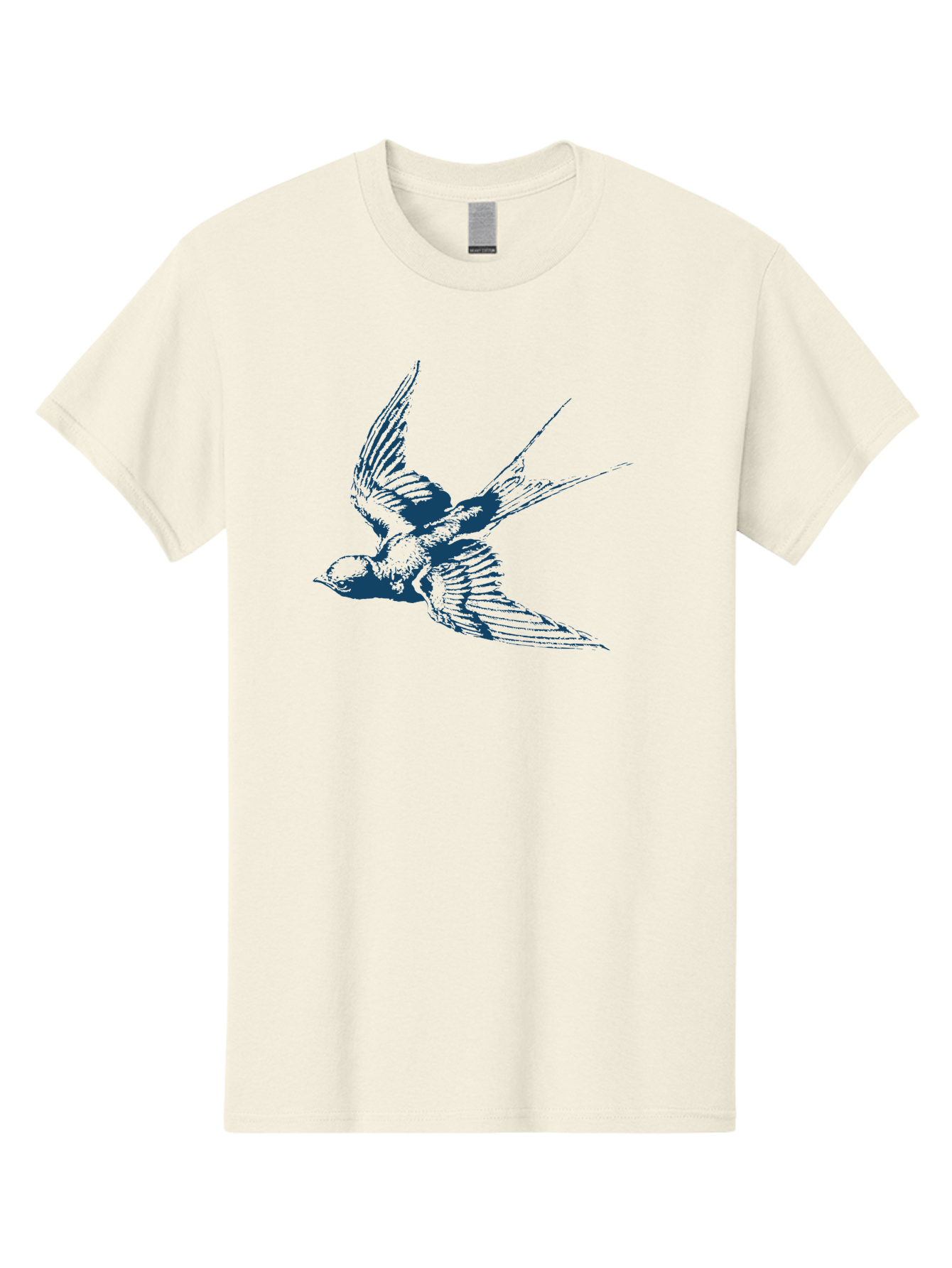 Wings Of Grace Men'S Graphic Tee, 100% Cotton, Comfortable Casual Summer Wear, Machine Washable, Swallow Bird, Flying Bird, Bird In Flight, Abstract Bird, Bird Illustration, Winged Creature, Artistic Representation Aae854 3
