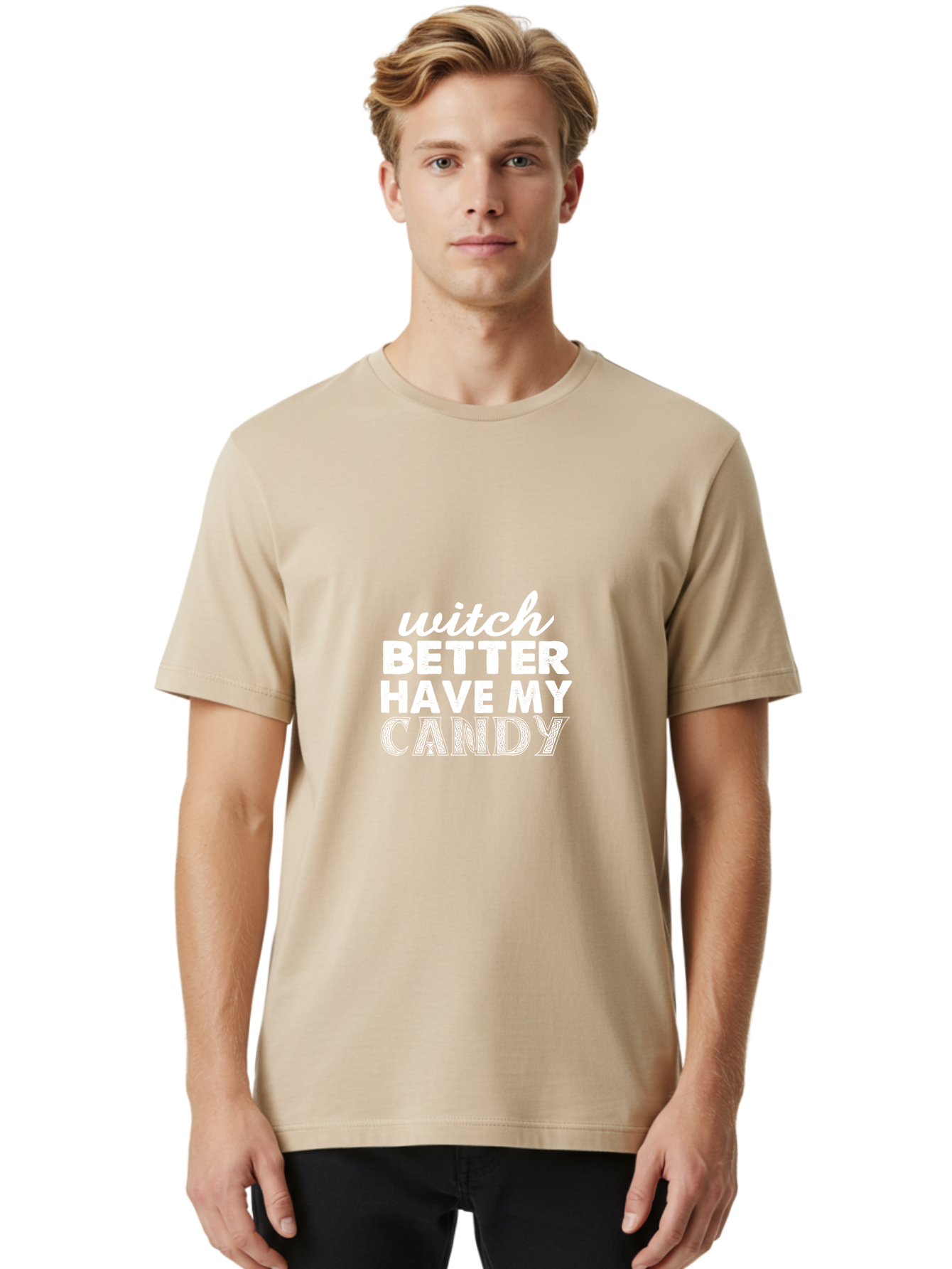 Witch Better Have My Candy 2 Men'S Graphic Tee, 100% Cotton, Comfortable Casual Summer Wear, Machine Washable, Halloween Quote, Funny Saying, Witch Phrase, Candy Humor, Spooky Season, Halloween Humor, Candy Love, Trick Or Treat Aae858 4