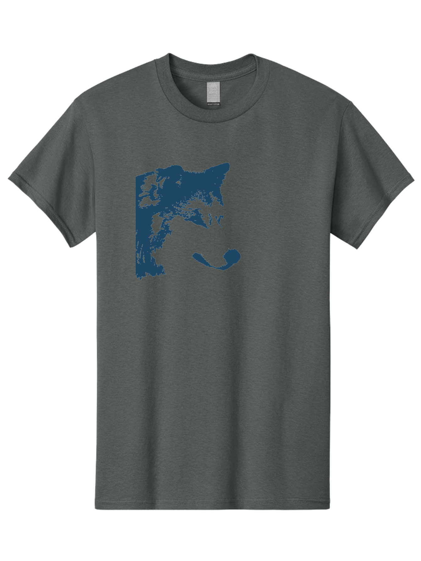 Wolf Men'S Graphic Tee, 100% Cotton, Comfortable Casual Summer Wear, Machine Washable, Wolf Face, Wildlife Animal, Dark Blue Silhouette, Sharp Features, Mysterious Gaze, Bold Graphic Design, Animal Portrait, Abstract Art Aae859 19