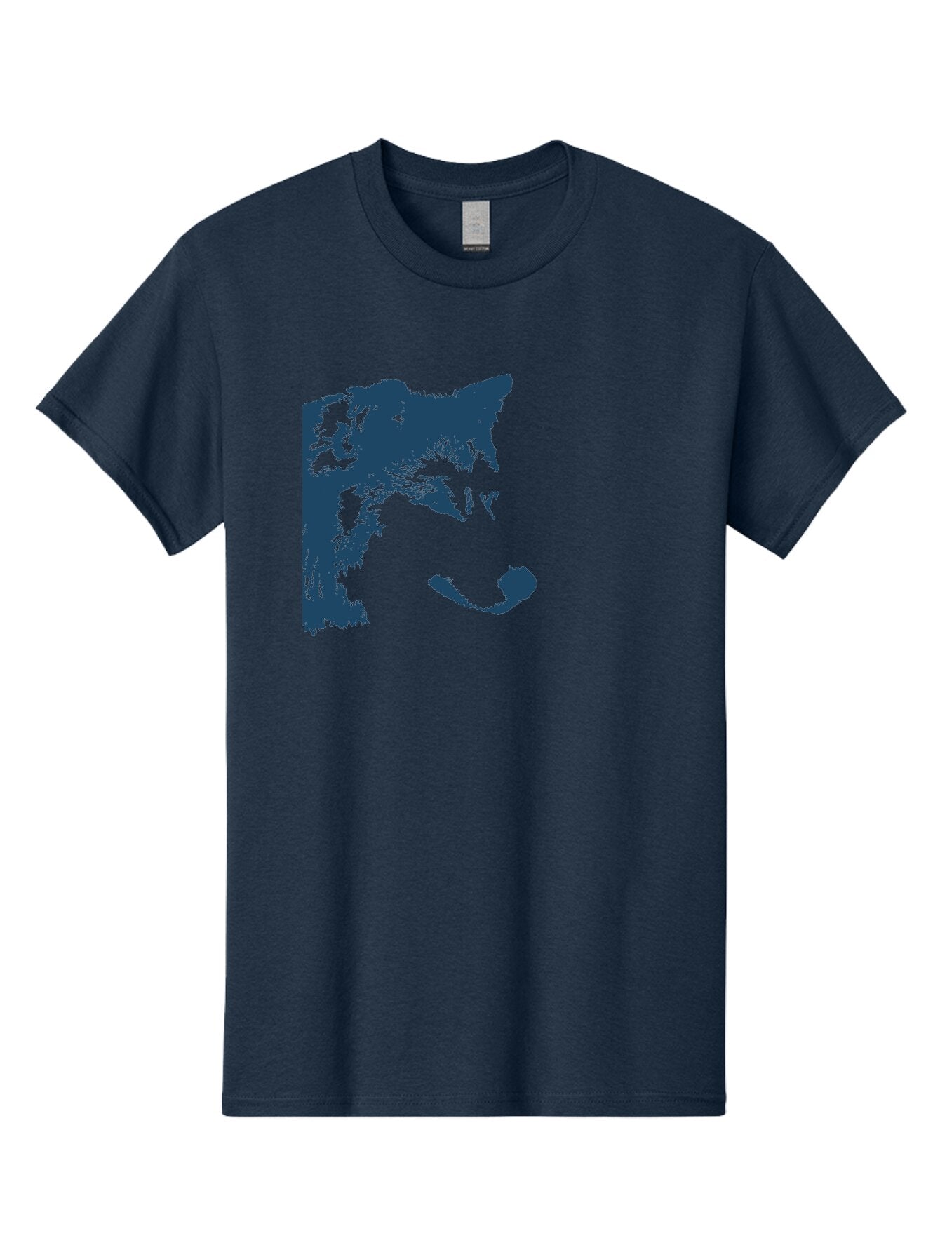 Wolf Men'S Graphic Tee, 100% Cotton, Comfortable Casual Summer Wear, Machine Washable, Wolf Face, Wildlife Animal, Dark Blue Silhouette, Sharp Features, Mysterious Gaze, Bold Graphic Design, Animal Portrait, Abstract Art Aae859 9