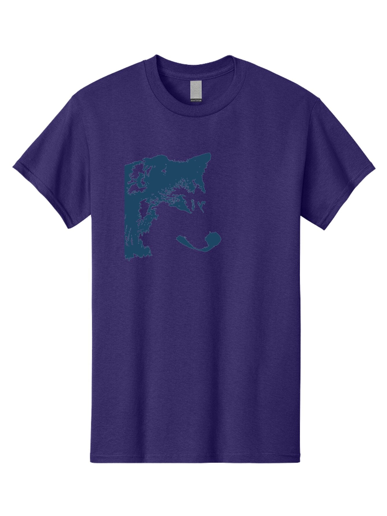Wolf Men'S Graphic Tee, 100% Cotton, Comfortable Casual Summer Wear, Machine Washable, Wolf Face, Wildlife Animal, Dark Blue Silhouette, Sharp Features, Mysterious Gaze, Bold Graphic Design, Animal Portrait, Abstract Art Aae859 8