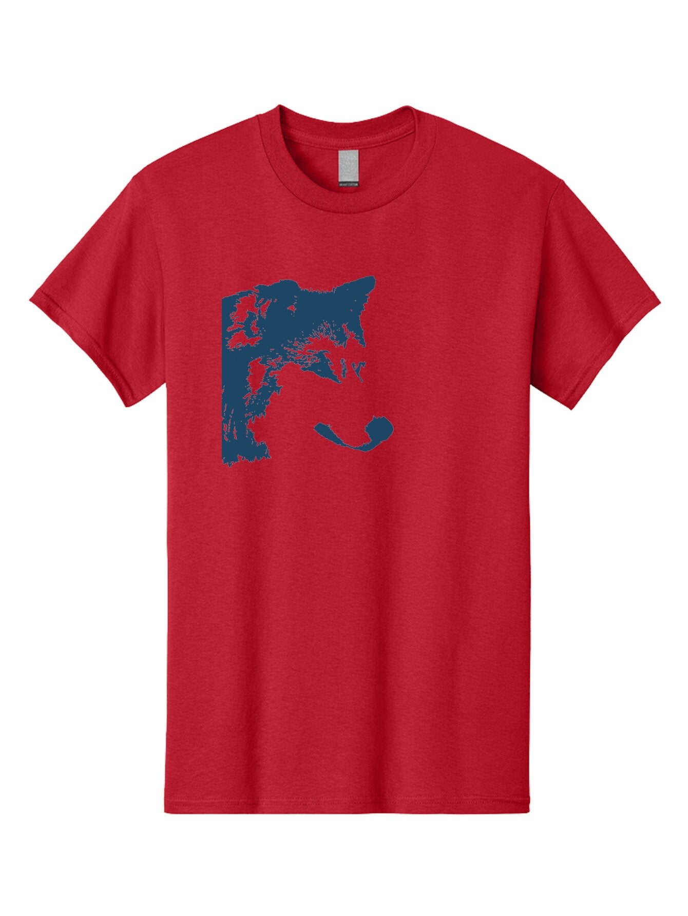 Wolf Men'S Graphic Tee, 100% Cotton, Comfortable Casual Summer Wear, Machine Washable, Wolf Face, Wildlife Animal, Dark Blue Silhouette, Sharp Features, Mysterious Gaze, Bold Graphic Design, Animal Portrait, Abstract Art Aae859 10