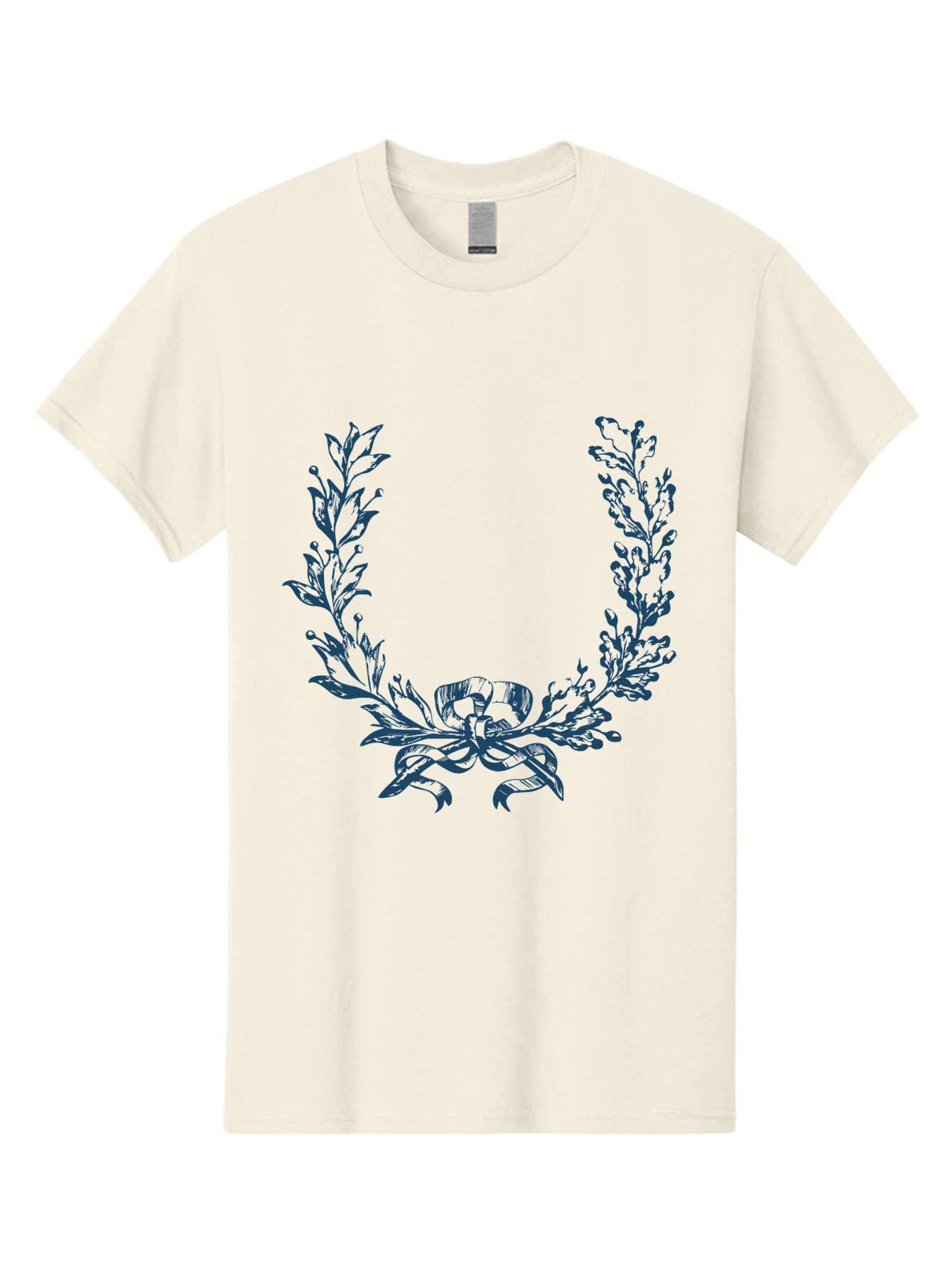 Wreath-Flower Men'S Graphic Tee, 100% Cotton, Comfortable Casual Summer Wear, Machine Washable, Laurel Wreath, Purple Leaves, Decorative Border, Elegant Design, Symbolic Motif, Leaves Tied With Ribbon, Classic Illustration, Award Symbol Aae869 11