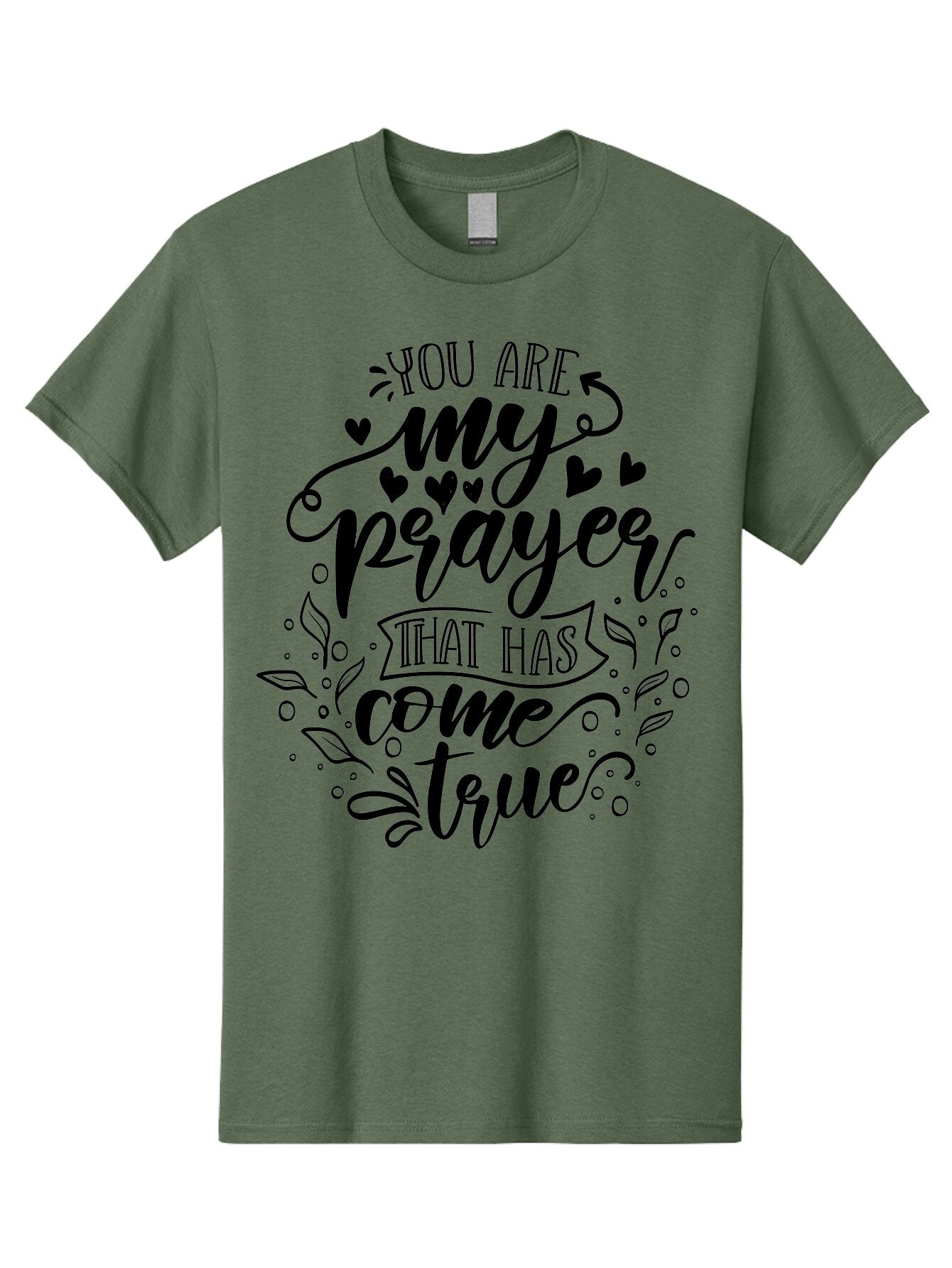 You Are My Prayer That Has Come True Men'S Graphic Tee, 100% Cotton, Comfortable Casual Summer Wear, Machine Washable, Inspirational Quote, Prayer Answered, Love Message, Heartfelt, Positive Affirmation, Motivational Words, Spiritual Message, Aae872 10