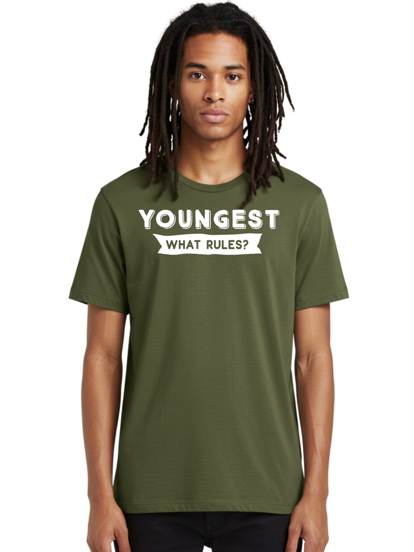 Youngest - What Rules White Men'S Graphic Tee, 100% Cotton, Comfortable Casual Summer Wear, Machine Washable, Youngest What Rules, Rule Breaking, Trending Topics, Social Media Buzz, Youth Culture, Controversy, Debate, Modern Slang Aae878 22