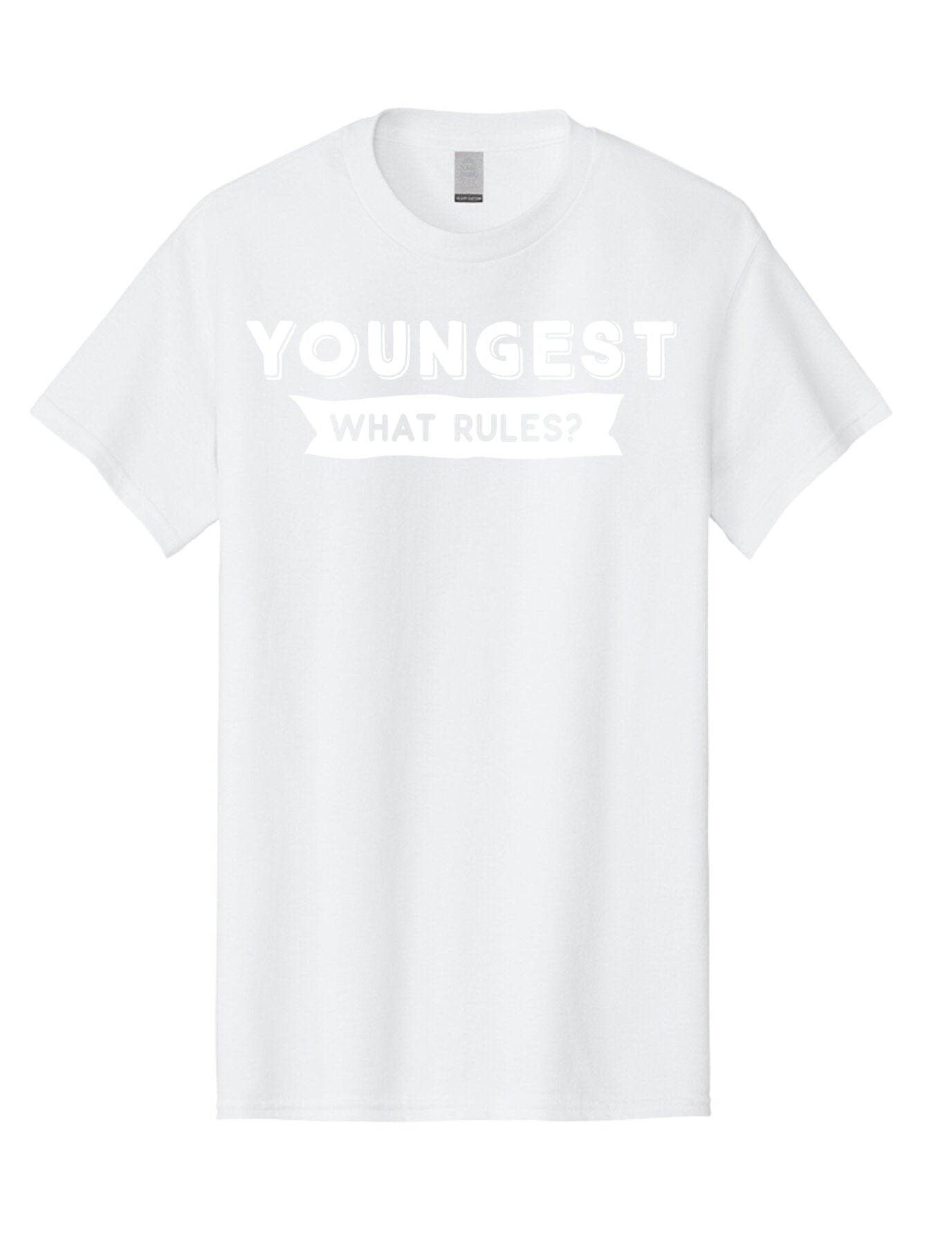 Youngest - What Rules White Men'S Graphic Tee, 100% Cotton, Comfortable Casual Summer Wear, Machine Washable, Youngest What Rules, Rule Breaking, Trending Topics, Social Media Buzz, Youth Culture, Controversy, Debate, Modern Slang Aae878 4