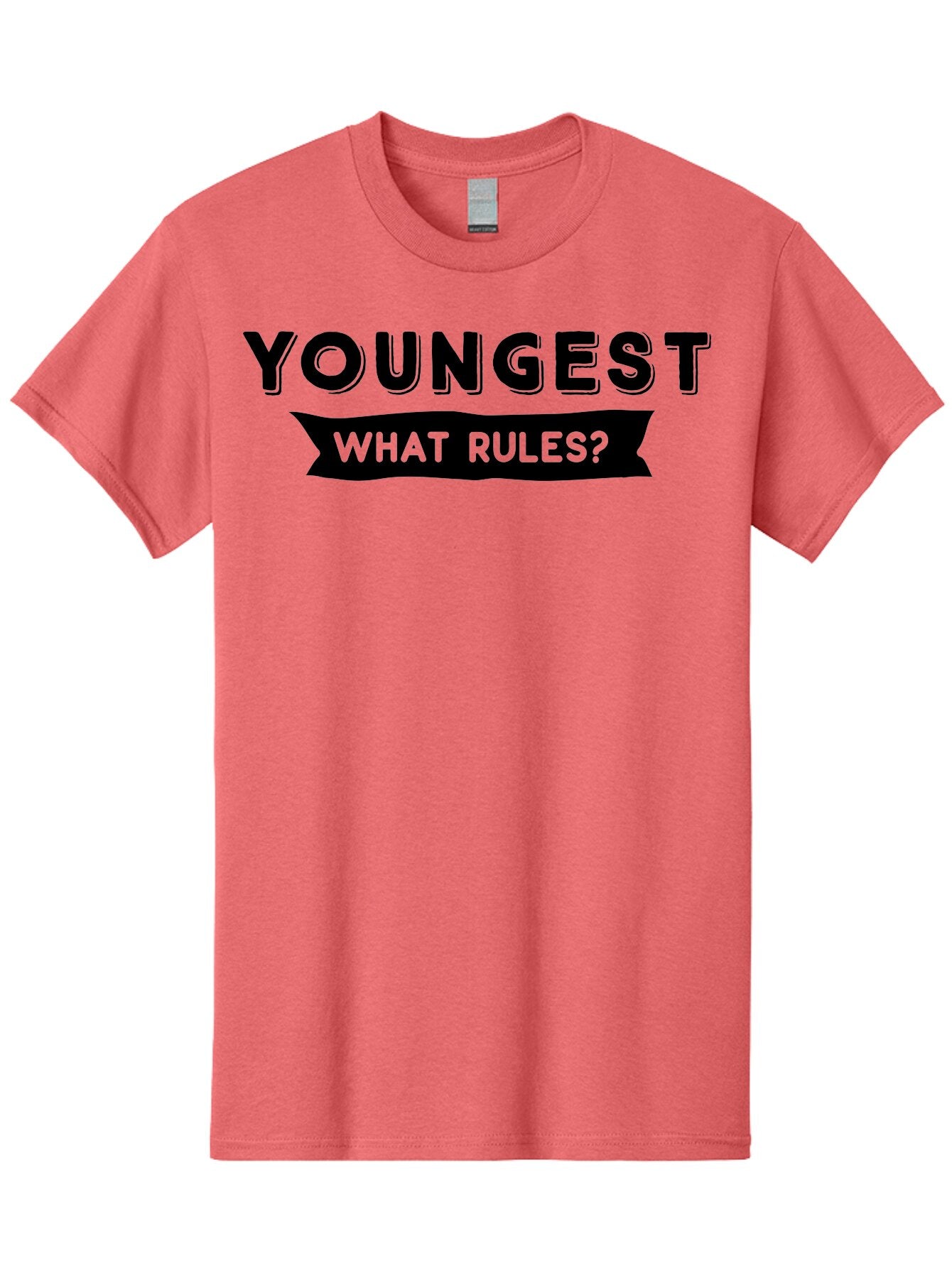 Youngest - What Rules Men'S Graphic Tee, 100% Cotton, Comfortable Casual Summer Wear, Machine Washable, Youngest, Rules, Bold Font, Black And Green, Provocative Question, Attention-Grabbing, Thought-Provoking Aae879 5
