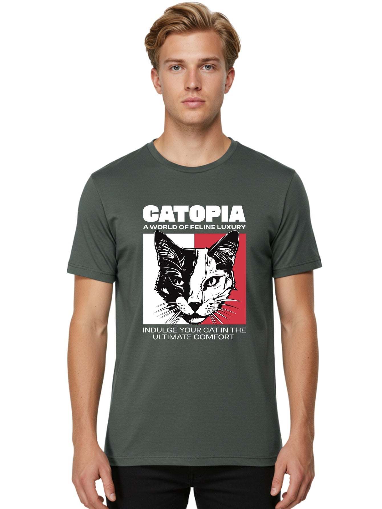 Catopia Mens Graphic Tee,100% Cotton,Casual Summer Wear AAT111 6