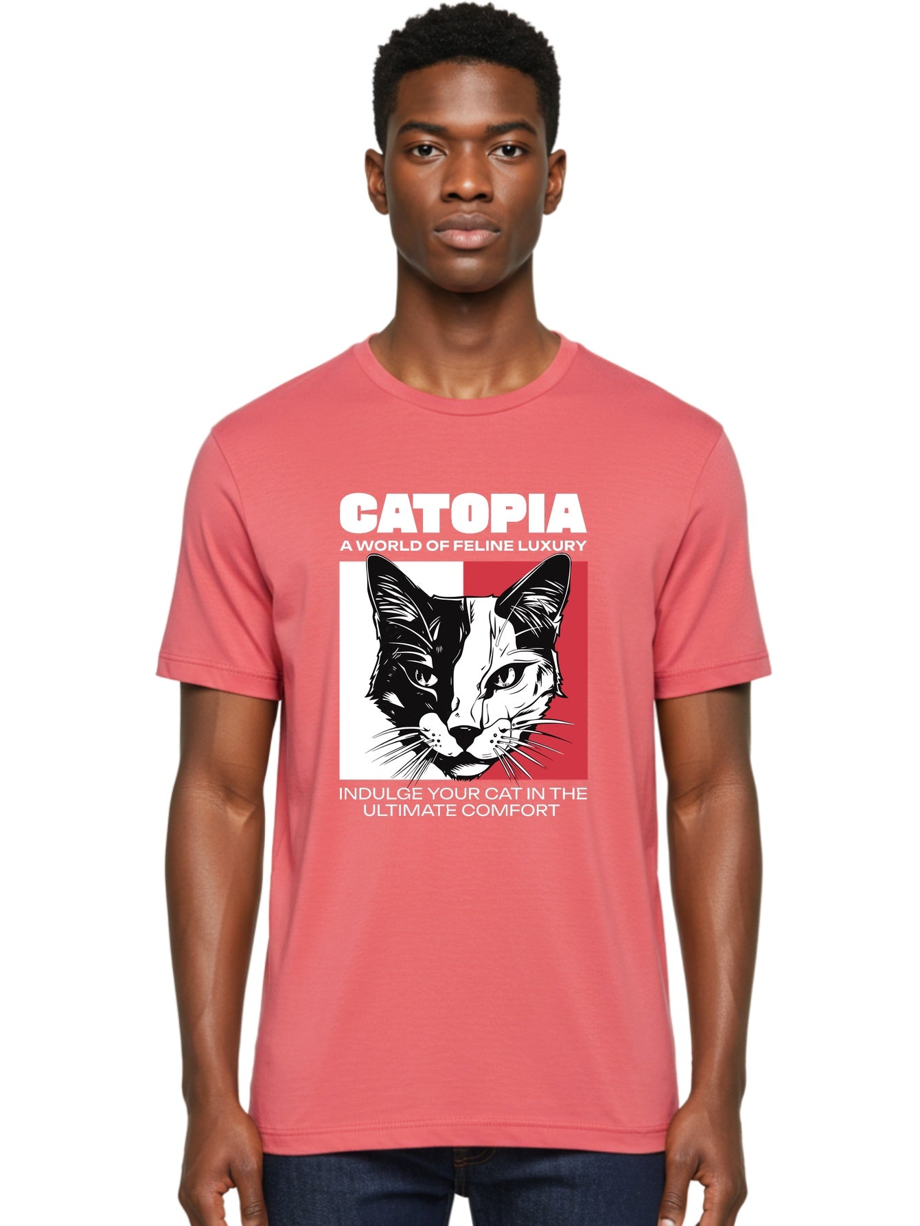 Catopia Mens Graphic Tee,100% Cotton,Casual Summer Wear AAT111 3