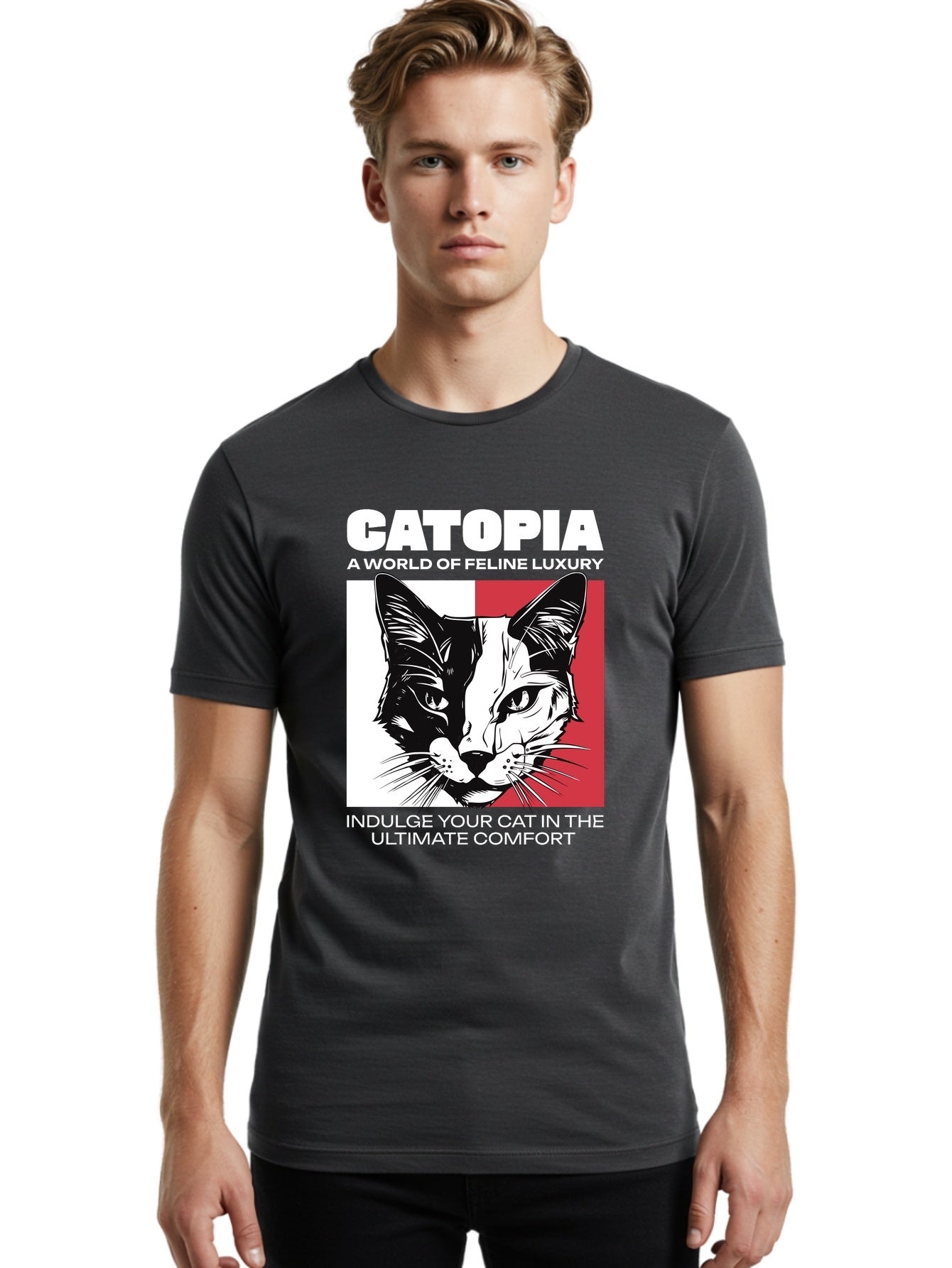 Catopia Mens Graphic Tee,100% Cotton,Casual Summer Wear AAT111 14