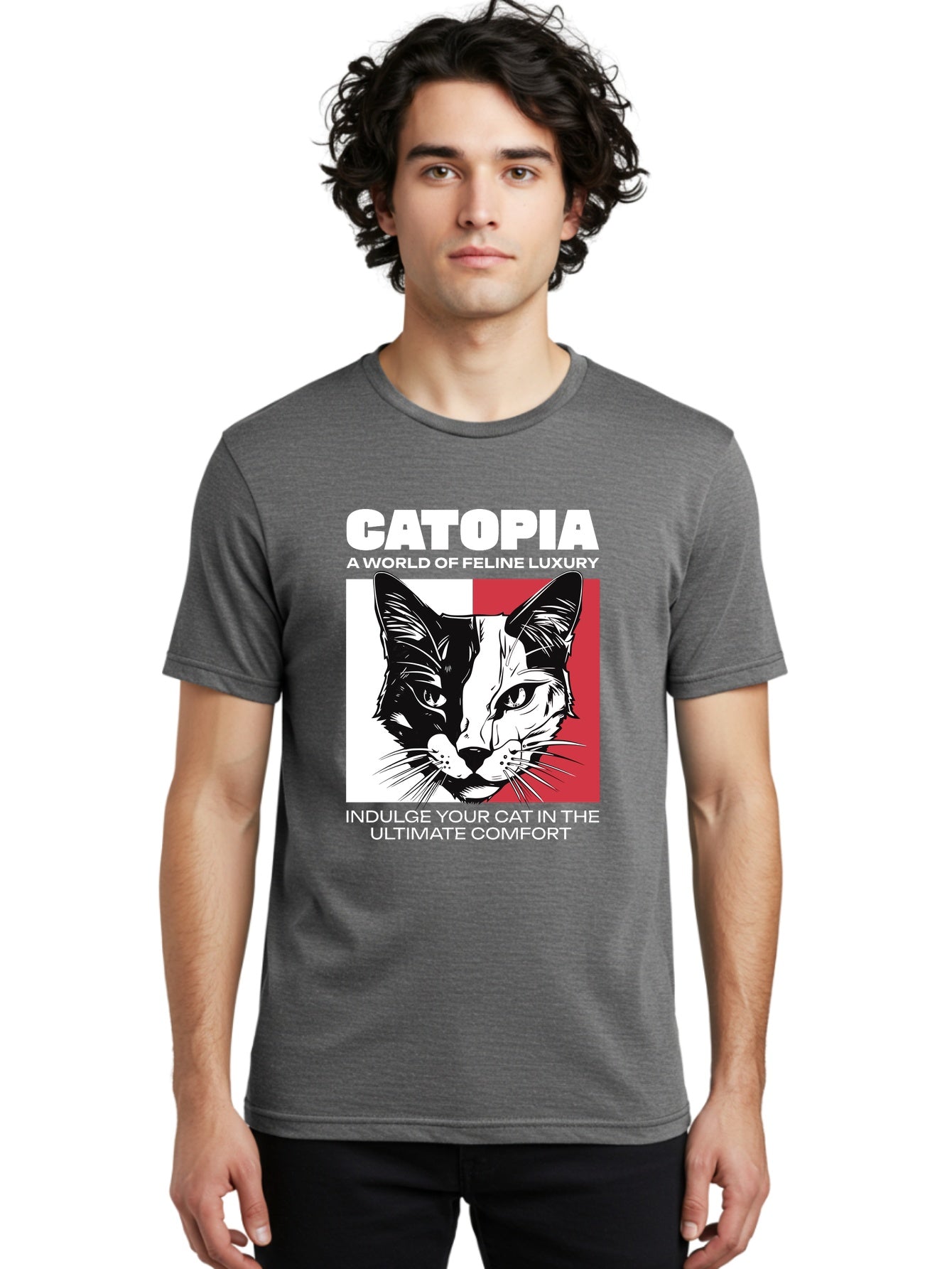 Catopia Mens Graphic Tee,100% Cotton,Casual Summer Wear AAT111 9