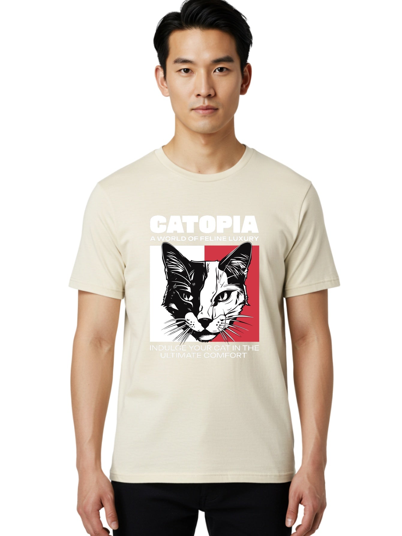 Catopia Mens Graphic Tee,100% Cotton,Casual Summer Wear AAT111 8