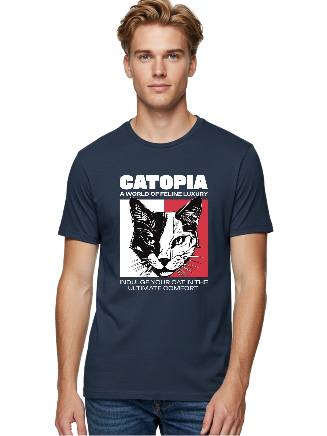 Catopia Mens Graphic Tee,100% Cotton,Casual Summer Wear AAT111 11