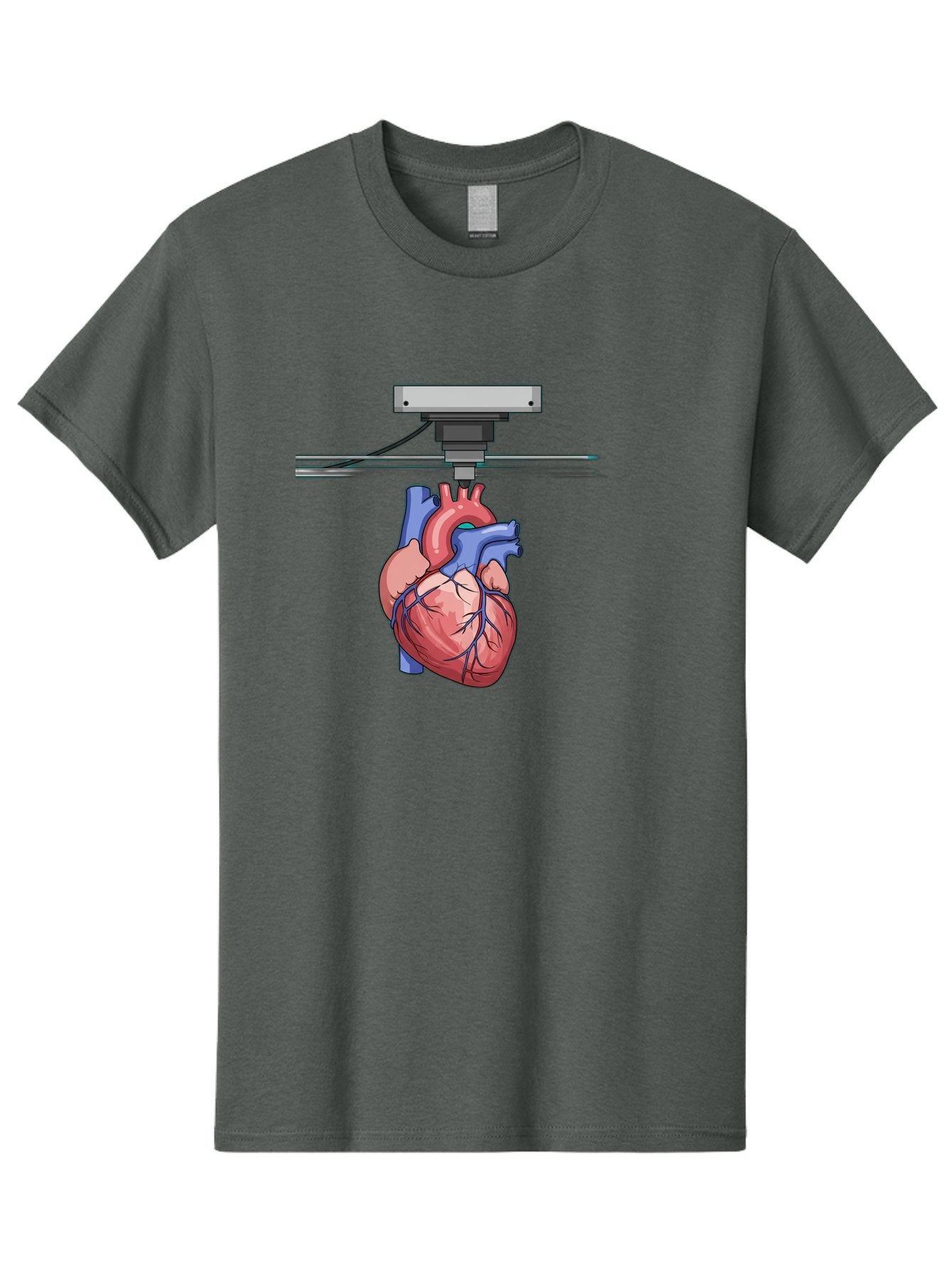 3D-Printed-Heart Men'S Graphic Tee, 100% Cotton, Comfortable Casual Summer Wear, Machine Washable, 3D Printing Human Heart, Medical Technology, Organ Printing, Biological Model, Cardiovascular System, Healthcare Innovation, Baa001 8