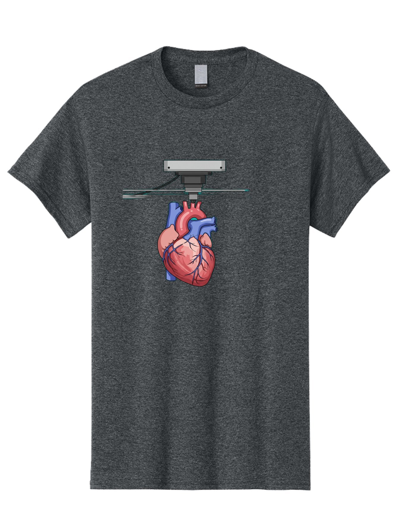 3D-Printed-Heart Men'S Graphic Tee, 100% Cotton, Comfortable Casual Summer Wear, Machine Washable, 3D Printing Human Heart, Medical Technology, Organ Printing, Biological Model, Cardiovascular System, Healthcare Innovation, Baa001 15