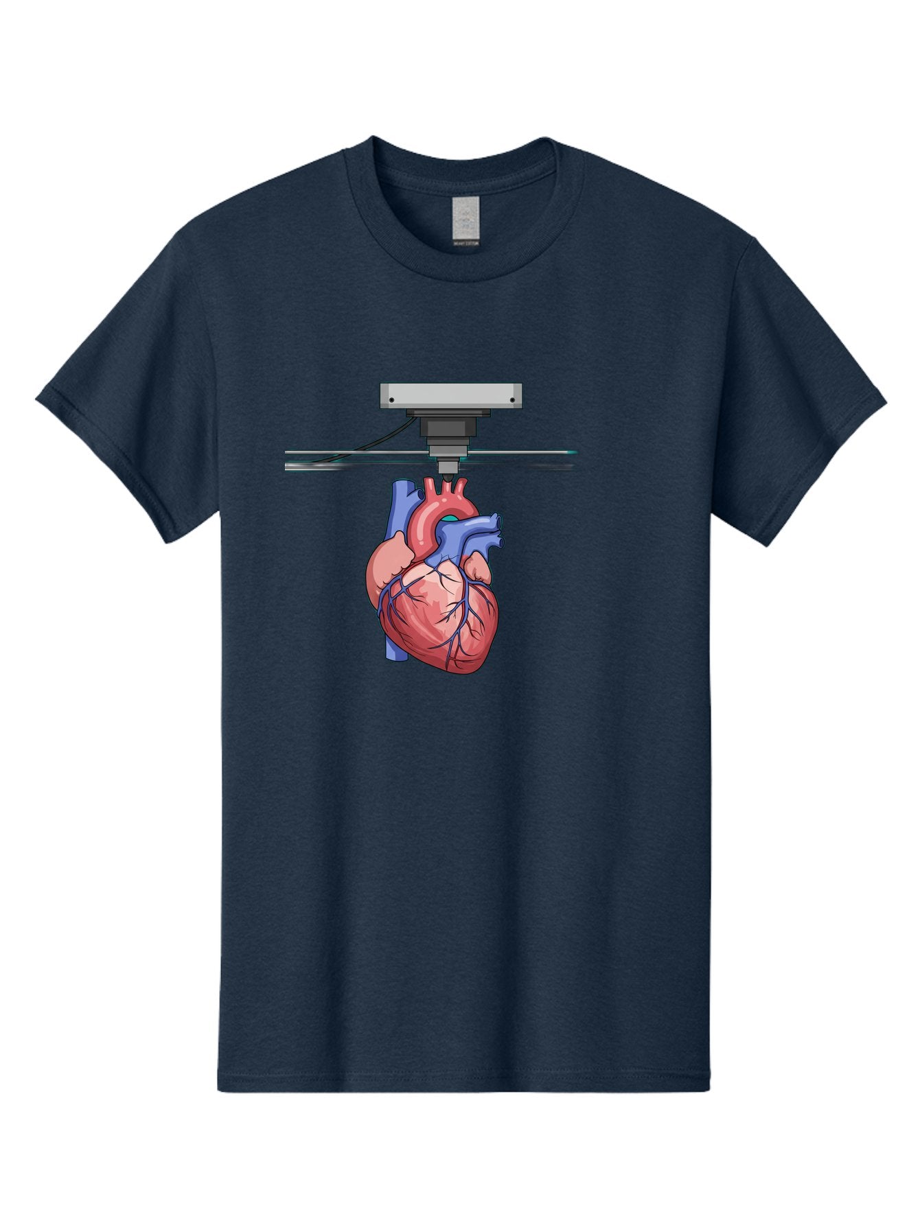 3D-Printed-Heart Men'S Graphic Tee, 100% Cotton, Comfortable Casual Summer Wear, Machine Washable, 3D Printing Human Heart, Medical Technology, Organ Printing, Biological Model, Cardiovascular System, Healthcare Innovation, Baa001 13