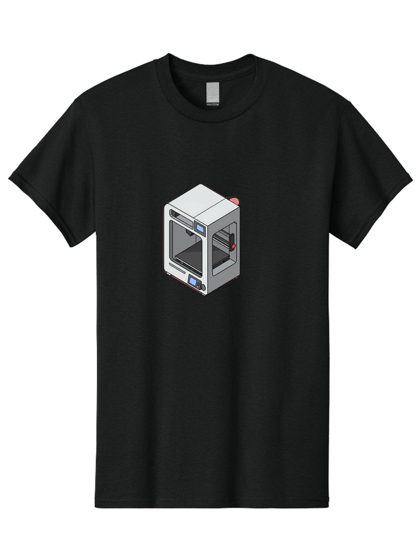 3D-Printer-11 Men'S Graphic Tee, 100% Cotton, Comfortable Casual Summer Wear, Machine Washable, 3D Printing Technology, Additive Manufacturing, Rapid Prototyping, Digital Fabrication, Futuristic Design, Modern Machinery, Precision Engineering, Baa004 3