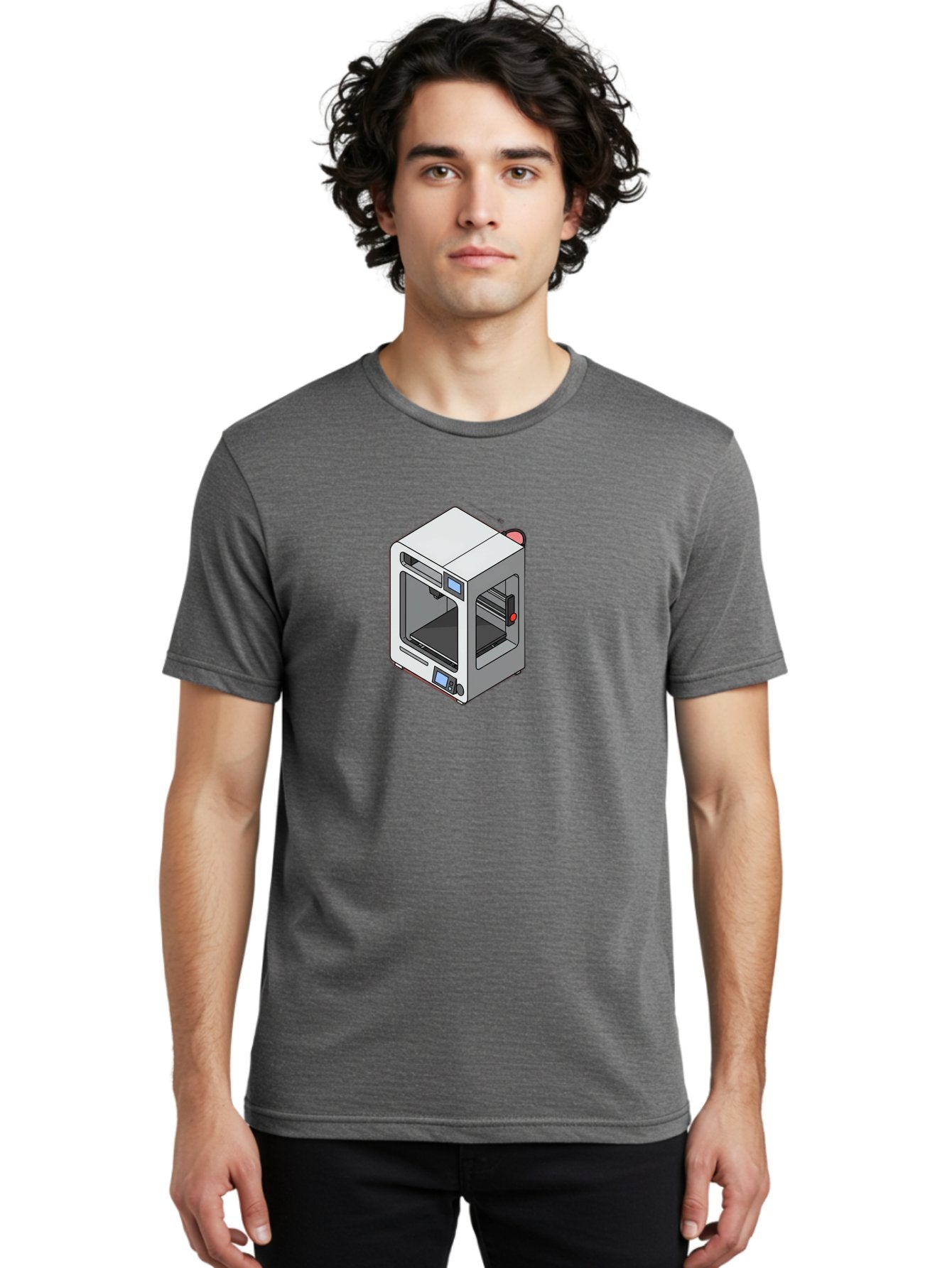 3D-Printer-11 Men'S Graphic Tee, 100% Cotton, Comfortable Casual Summer Wear, Machine Washable, 3D Printing Technology, Additive Manufacturing, Rapid Prototyping, Digital Fabrication, Futuristic Design, Modern Machinery, Precision Engineering, Baa004 29