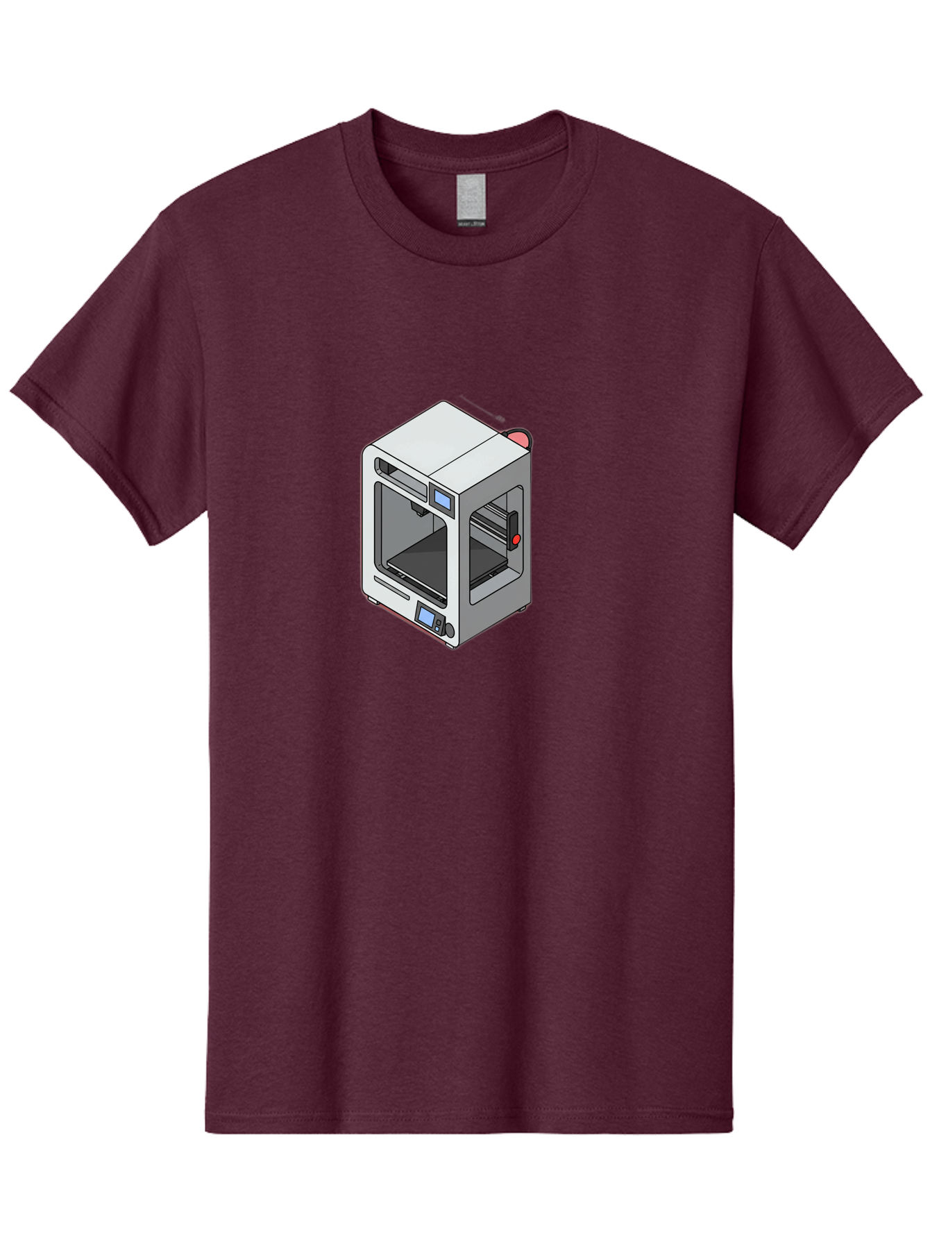 3D-Printer-11 Men'S Graphic Tee, 100% Cotton, Comfortable Casual Summer Wear, Machine Washable, 3D Printing Technology, Additive Manufacturing, Rapid Prototyping, Digital Fabrication, Futuristic Design, Modern Machinery, Precision Engineering, Baa004