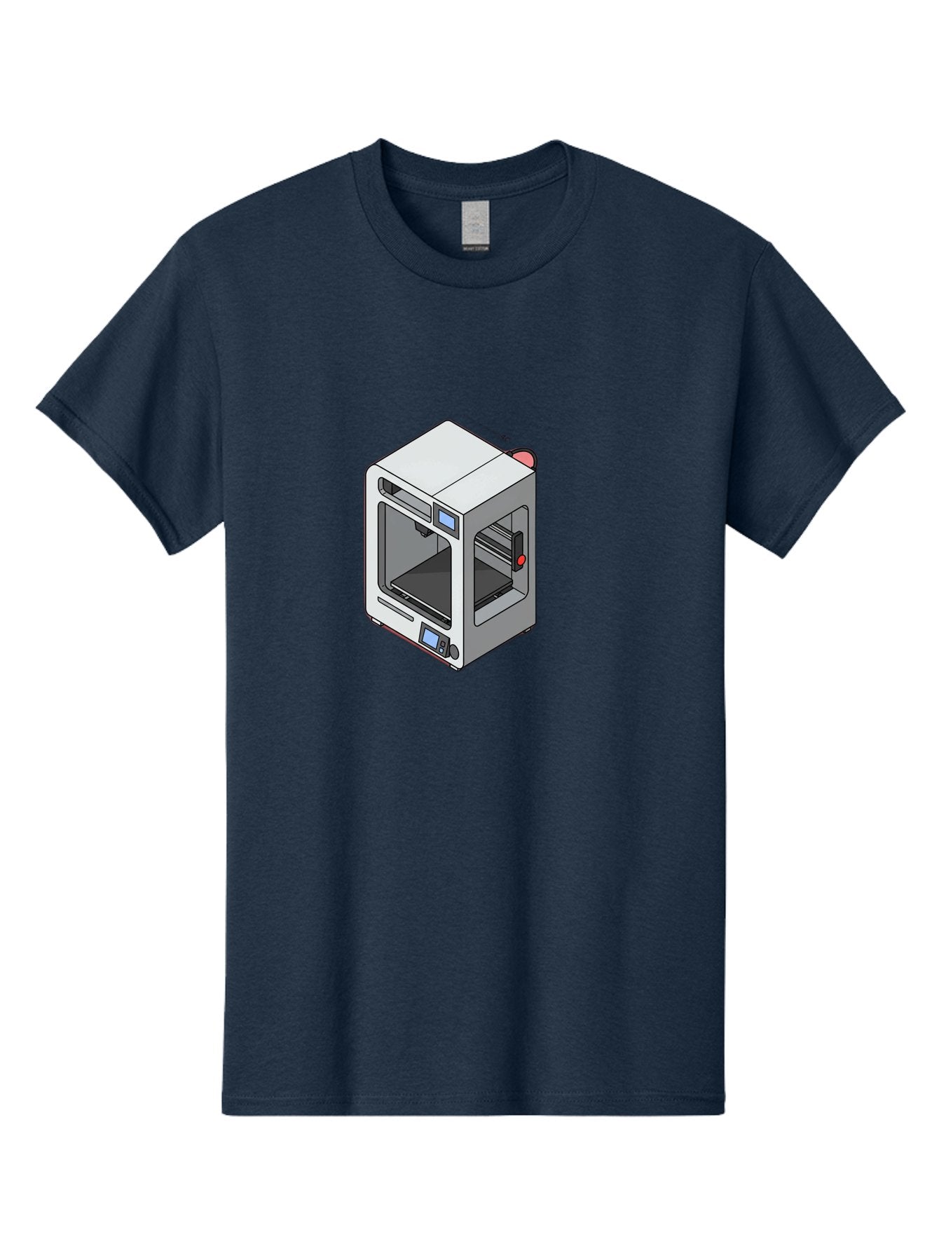 3D-Printer-11 Men'S Graphic Tee, 100% Cotton, Comfortable Casual Summer Wear, Machine Washable, 3D Printing Technology, Additive Manufacturing, Rapid Prototyping, Digital Fabrication, Futuristic Design, Modern Machinery, Precision Engineering, Baa004 12