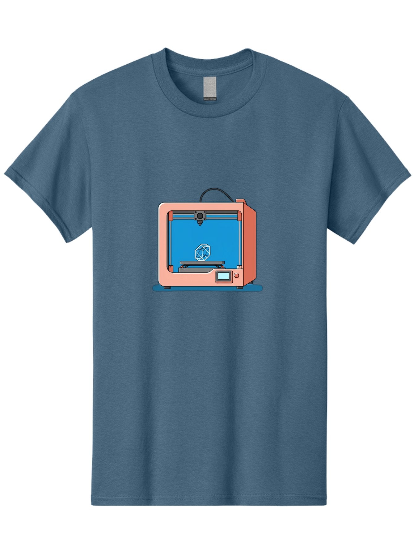 3D-Printer-13 Men'S Graphic Tee, 100% Cotton, Comfortable Casual Summer Wear, Machine Washable, 3D Printing Technology, Additive Manufacturing, Digital Fabrication, Prototype Development, Product Design, Geometric Object, 3D Modeling Baa006 15