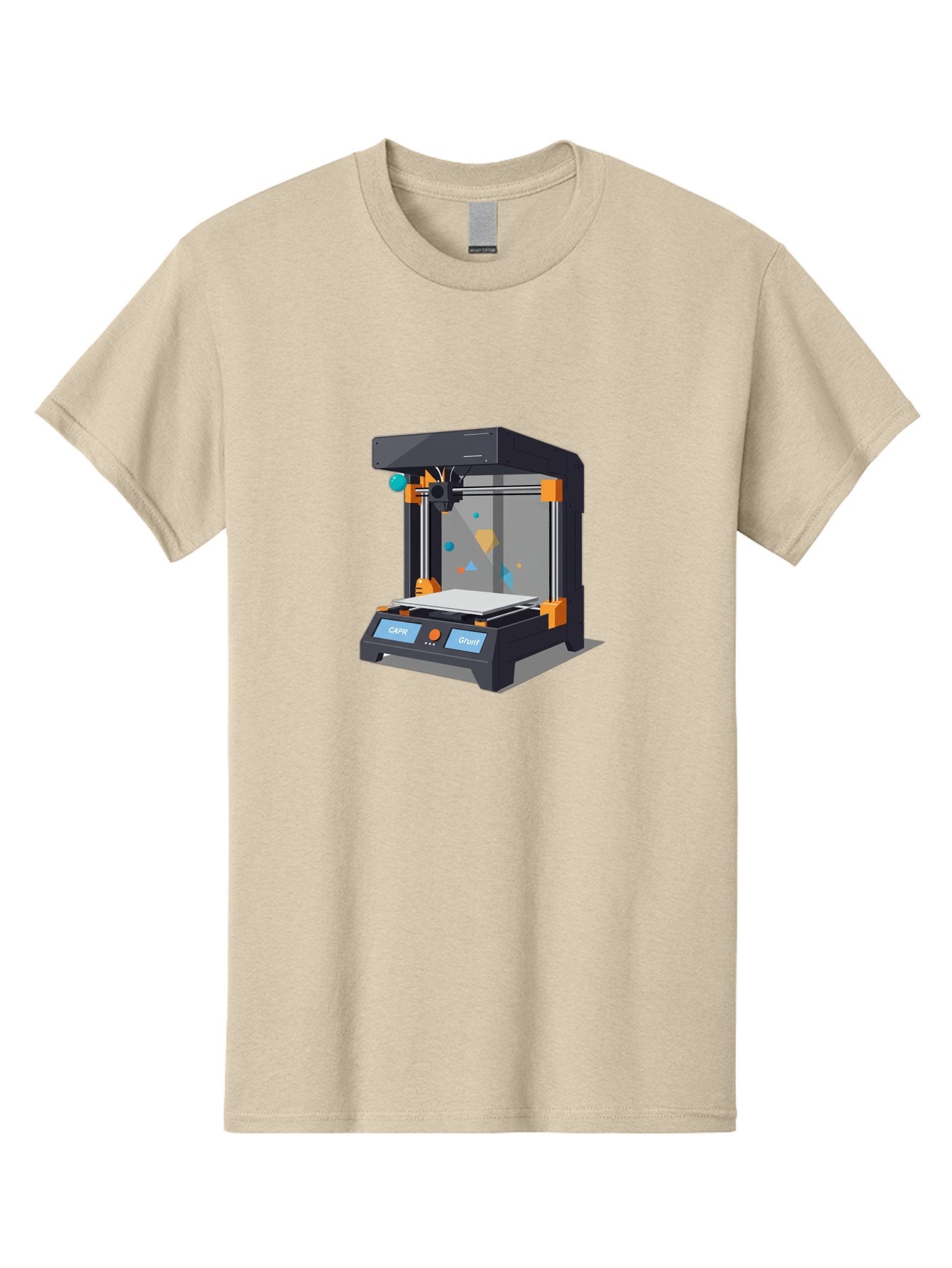 3D-Printer-14 Men'S Graphic Tee, 100% Cotton, Comfortable Casual Summer Wear, Machine Washable, 3D Printing Technology, Modern Manufacturing, Additive Manufacturing, Print Head, Build Platform, Capr, Grafit, Digital Fabrication, Baa007 12