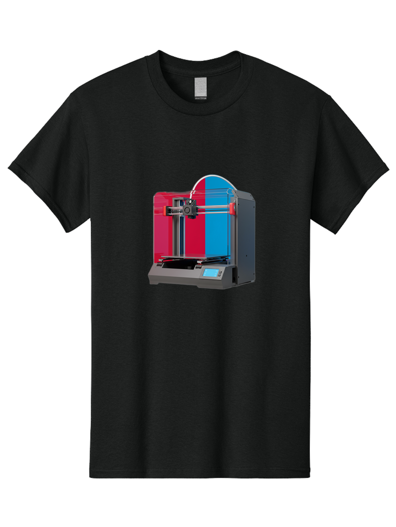 3D-Printer-16 Men'S Graphic Tee, 100% Cotton, Comfortable Casual Summer Wear, Machine Washable, 3D Printing Technology, Rapid Prototyping, Digital Fabrication, Additive Manufacturing, Printer Machine, Futuristic Design, Modern Innovation, Baa009
