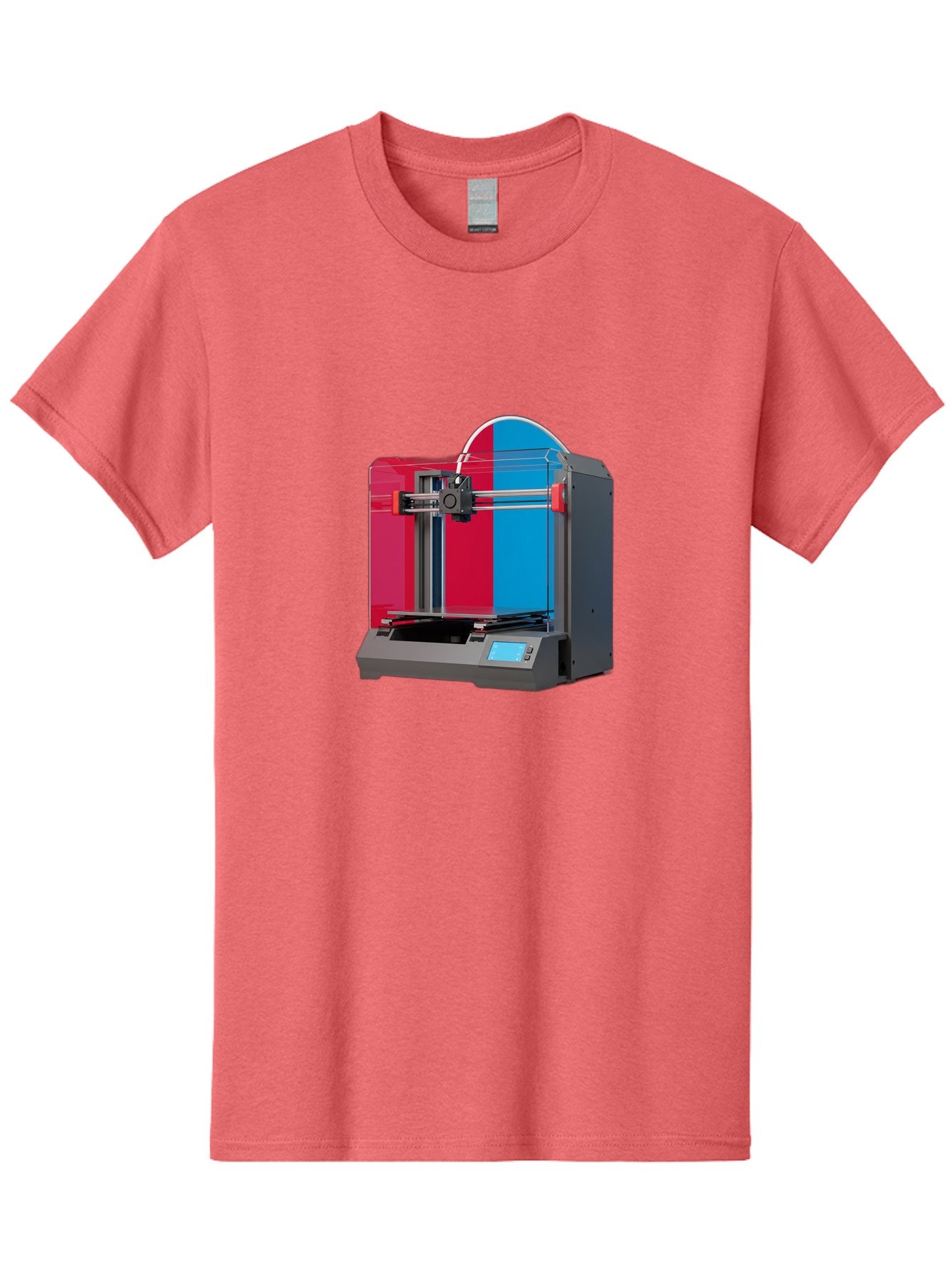 3D-Printer-16 Men'S Graphic Tee, 100% Cotton, Comfortable Casual Summer Wear, Machine Washable, 3D Printing Technology, Rapid Prototyping, Digital Fabrication, Additive Manufacturing, Printer Machine, Futuristic Design, Modern Innovation, Baa009 14