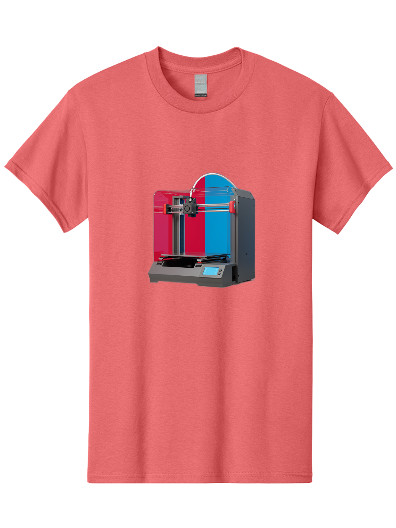 3D-Printer-16 Men'S Graphic Tee, 100% Cotton, Comfortable Casual Summer Wear, Machine Washable, 3D Printing Technology, Rapid Prototyping, Digital Fabrication, Additive Manufacturing, Printer Machine, Futuristic Design, Modern Innovation, Baa009 3