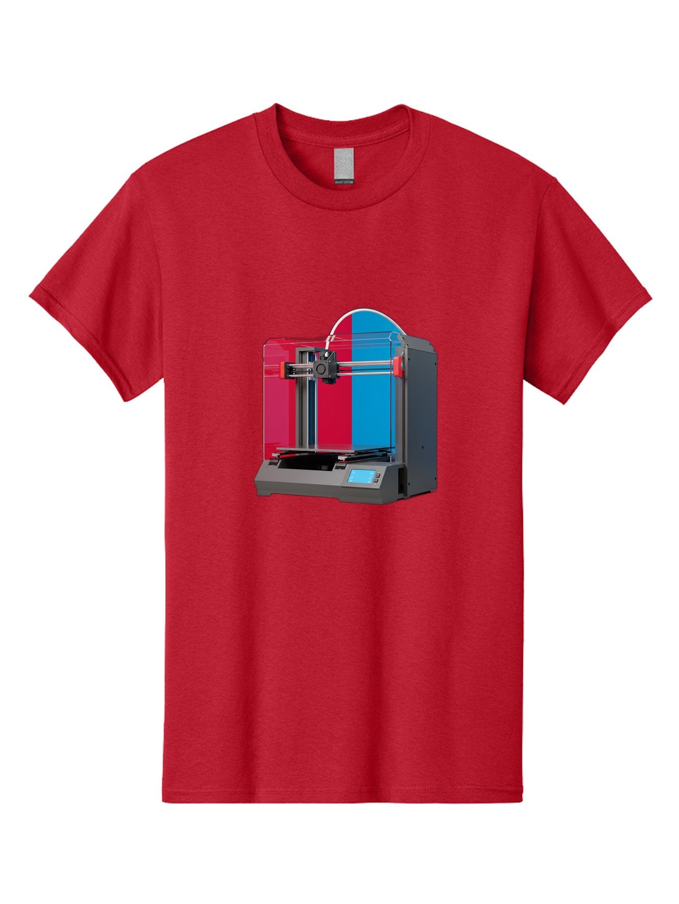 3D-Printer-16 Men'S Graphic Tee, 100% Cotton, Comfortable Casual Summer Wear, Machine Washable, 3D Printing Technology, Rapid Prototyping, Digital Fabrication, Additive Manufacturing, Printer Machine, Futuristic Design, Modern Innovation, Baa009 12
