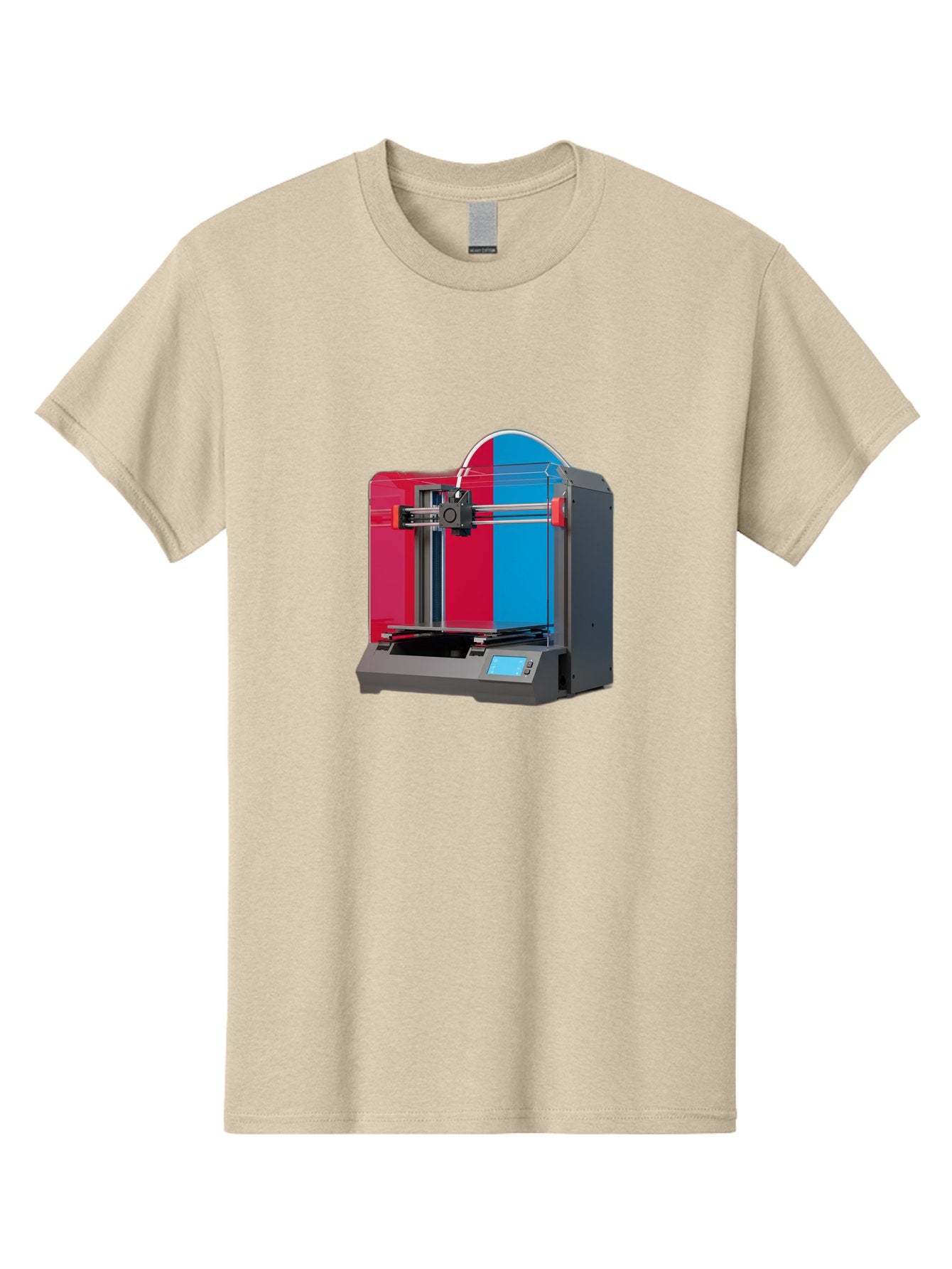 3D-Printer-16 Men'S Graphic Tee, 100% Cotton, Comfortable Casual Summer Wear, Machine Washable, 3D Printing Technology, Rapid Prototyping, Digital Fabrication, Additive Manufacturing, Printer Machine, Futuristic Design, Modern Innovation, Baa009 8