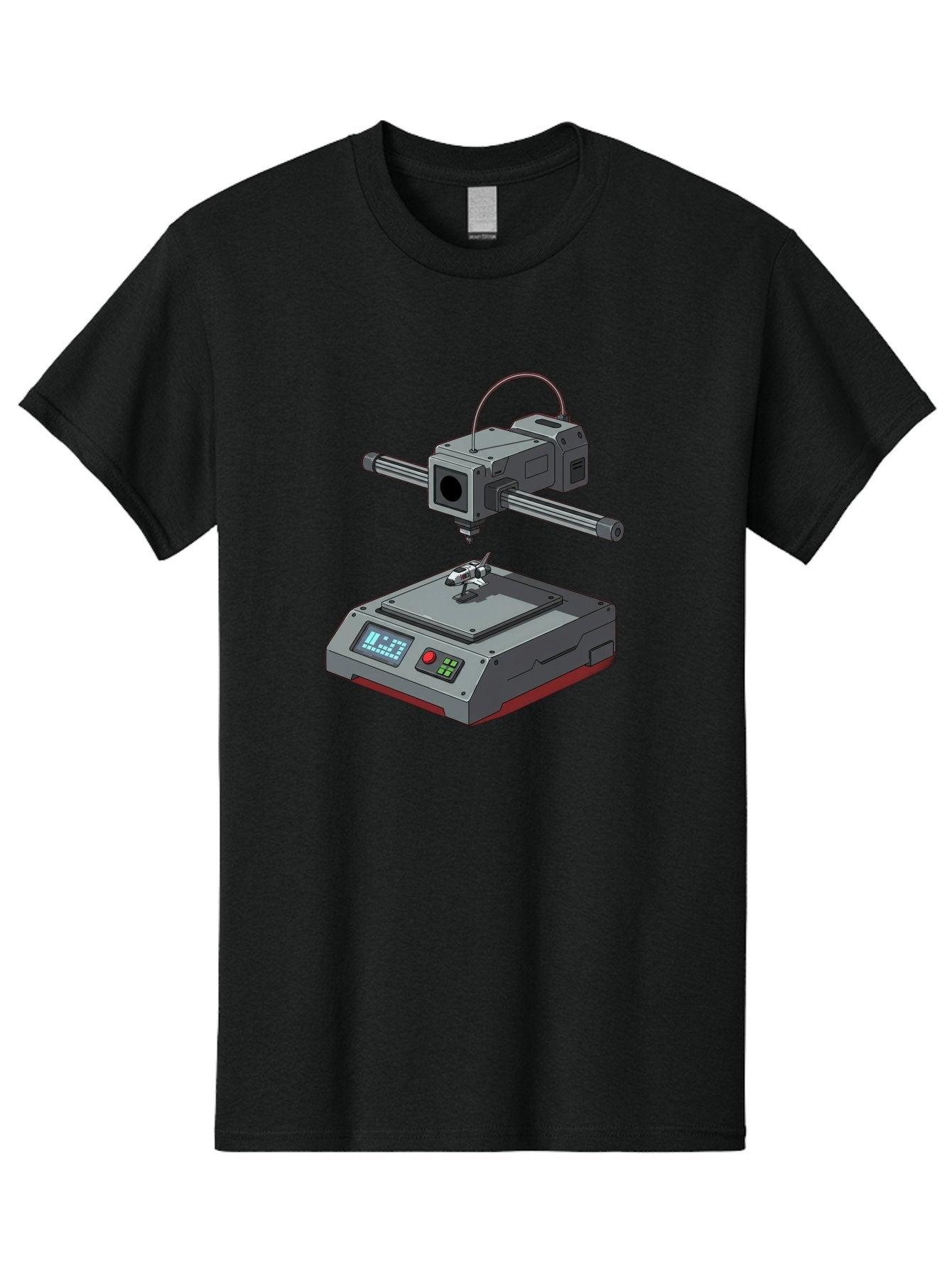 3D-Printer-17 Men'S Graphic Tee, 100% Cotton, Comfortable Casual Summer Wear, Machine Washable, 3D Printing Technology, Rapid Prototyping, Digital Fabrication, Additive Manufacturing, Futuristic Design, Robotic Arm, Cutting-Edge Innovation, Baa010 8
