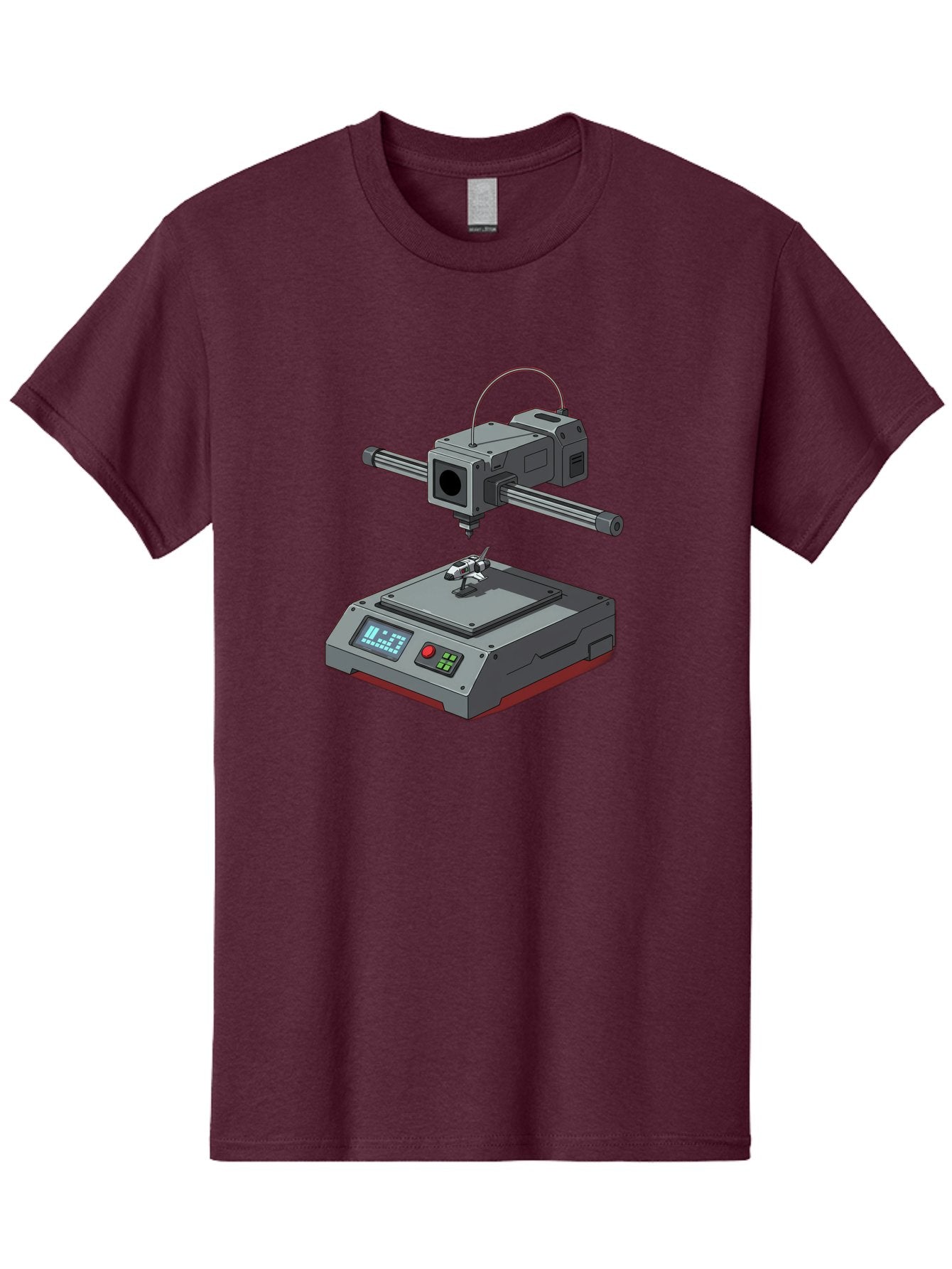 3D-Printer-17 Men'S Graphic Tee, 100% Cotton, Comfortable Casual Summer Wear, Machine Washable, 3D Printing Technology, Rapid Prototyping, Digital Fabrication, Additive Manufacturing, Futuristic Design, Robotic Arm, Cutting-Edge Innovation, Baa010 12