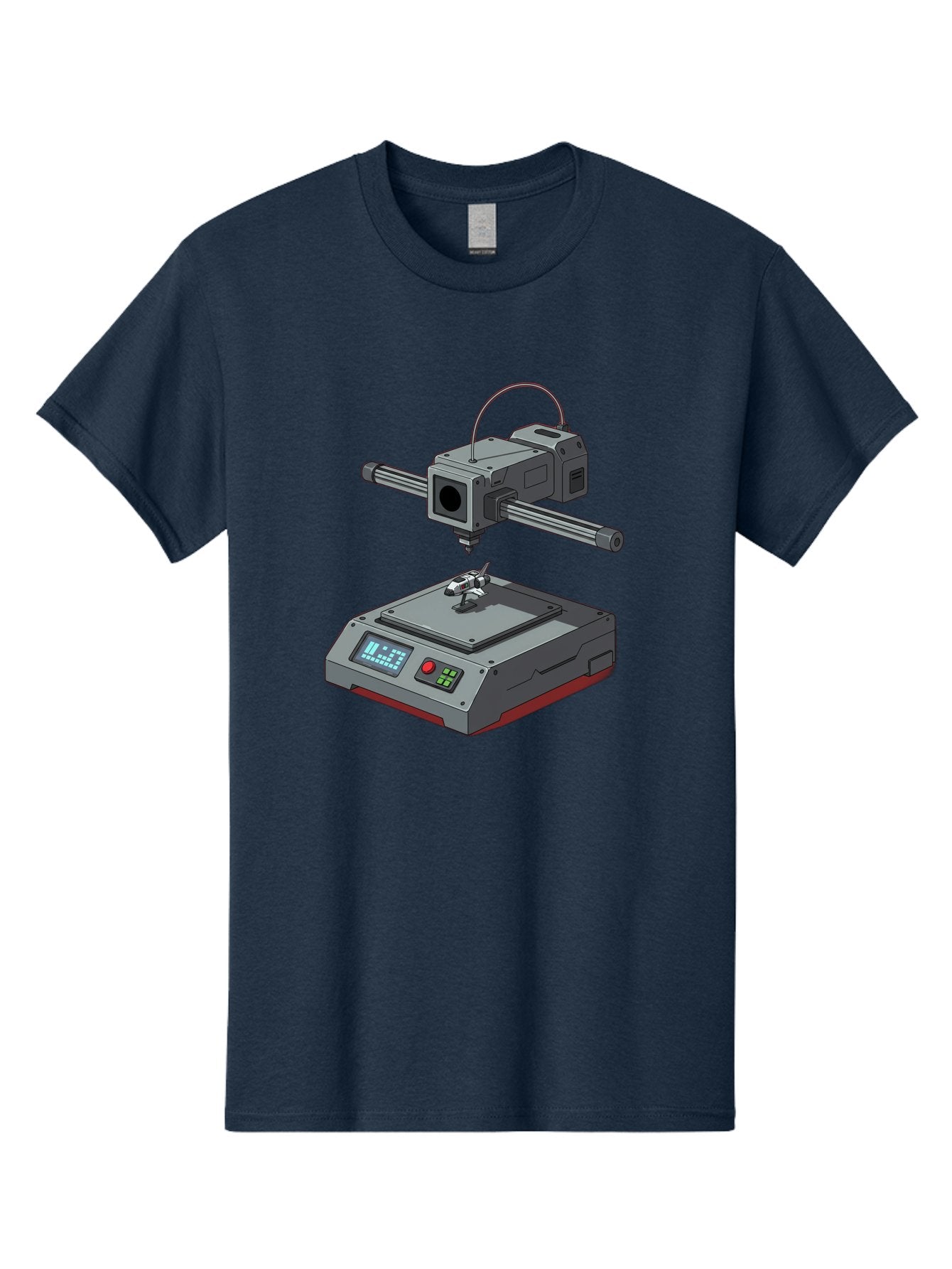 3D-Printer-17 Men'S Graphic Tee, 100% Cotton, Comfortable Casual Summer Wear, Machine Washable, 3D Printing Technology, Rapid Prototyping, Digital Fabrication, Additive Manufacturing, Futuristic Design, Robotic Arm, Cutting-Edge Innovation, Baa010 13