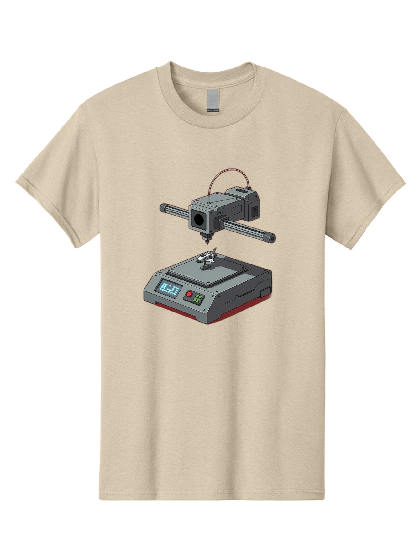 3D-Printer-17 Men'S Graphic Tee, 100% Cotton, Comfortable Casual Summer Wear, Machine Washable, 3D Printing Technology, Rapid Prototyping, Digital Fabrication, Additive Manufacturing, Futuristic Design, Robotic Arm, Cutting-Edge Innovation, Baa010 7