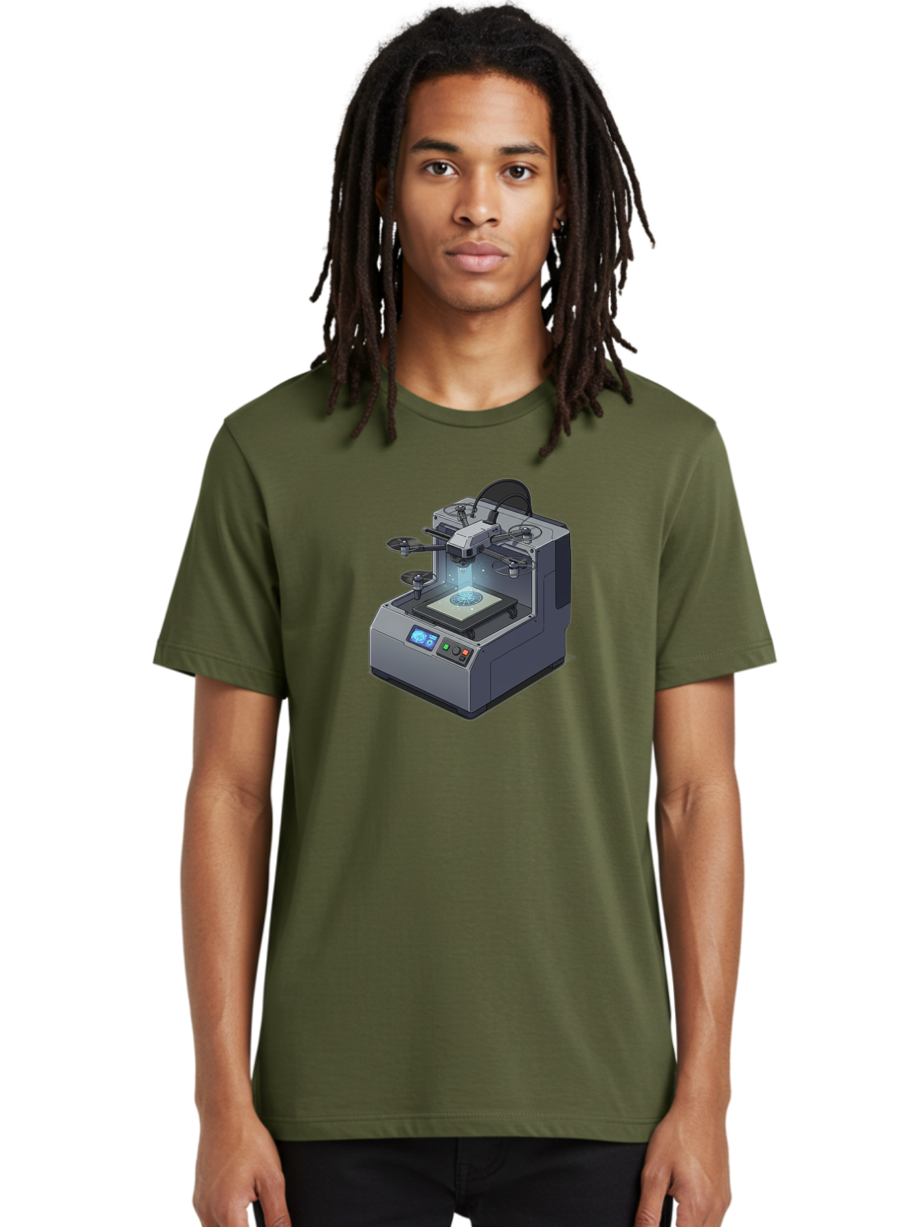 3D-Printer-20 Men'S Graphic Tee, 100% Cotton, Comfortable Casual Summer Wear, Machine Washable, 3D Printing Technology, Futuristic Design, Digital Fabrication, Rapid Prototyping, Additive Manufacturing, Drone Assembly, Robotic Arms, Baa014 18