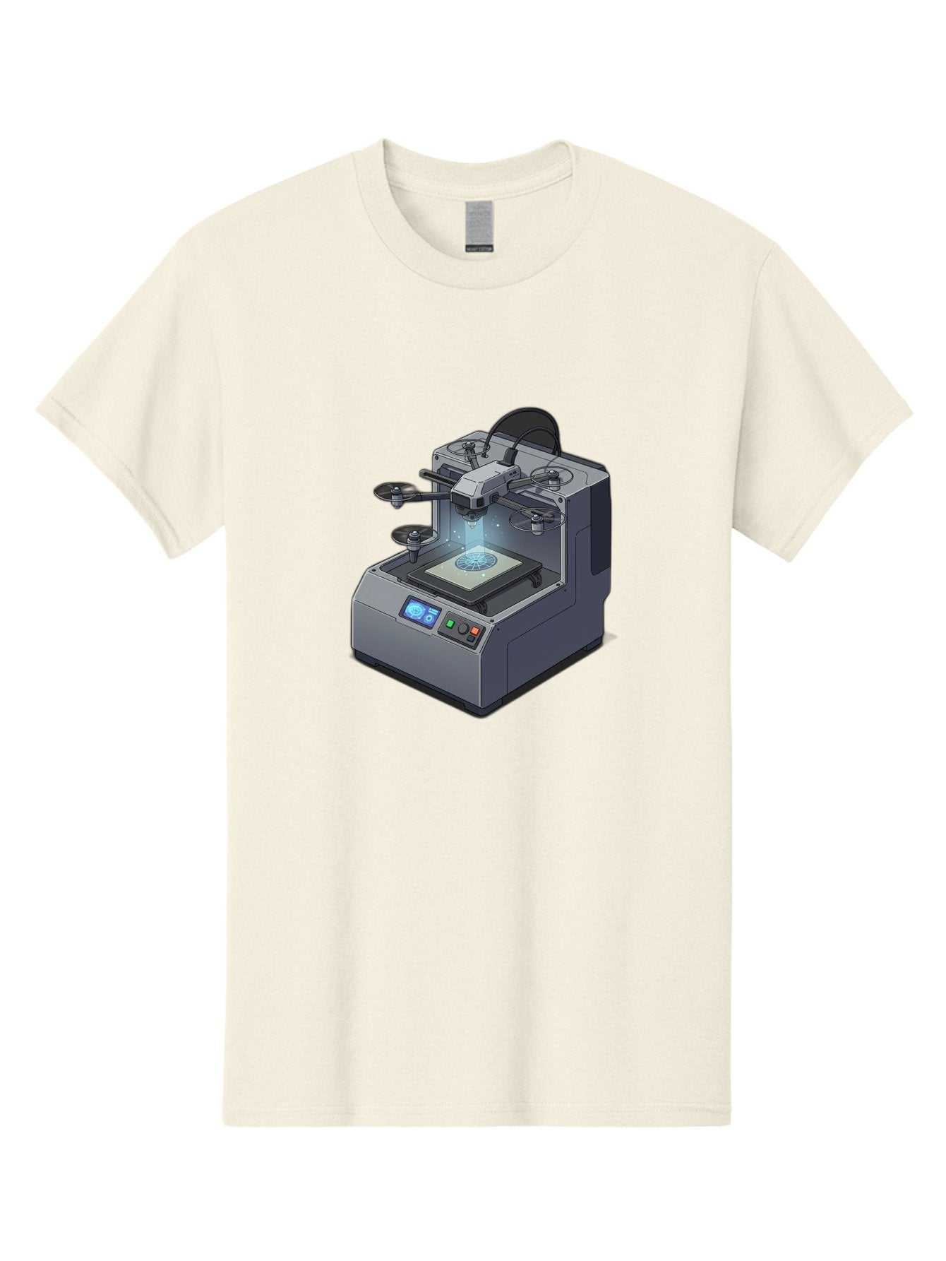 3D-Printer-20 Men'S Graphic Tee, 100% Cotton, Comfortable Casual Summer Wear, Machine Washable, 3D Printing Technology, Futuristic Design, Digital Fabrication, Rapid Prototyping, Additive Manufacturing, Drone Assembly, Robotic Arms, Baa014 15