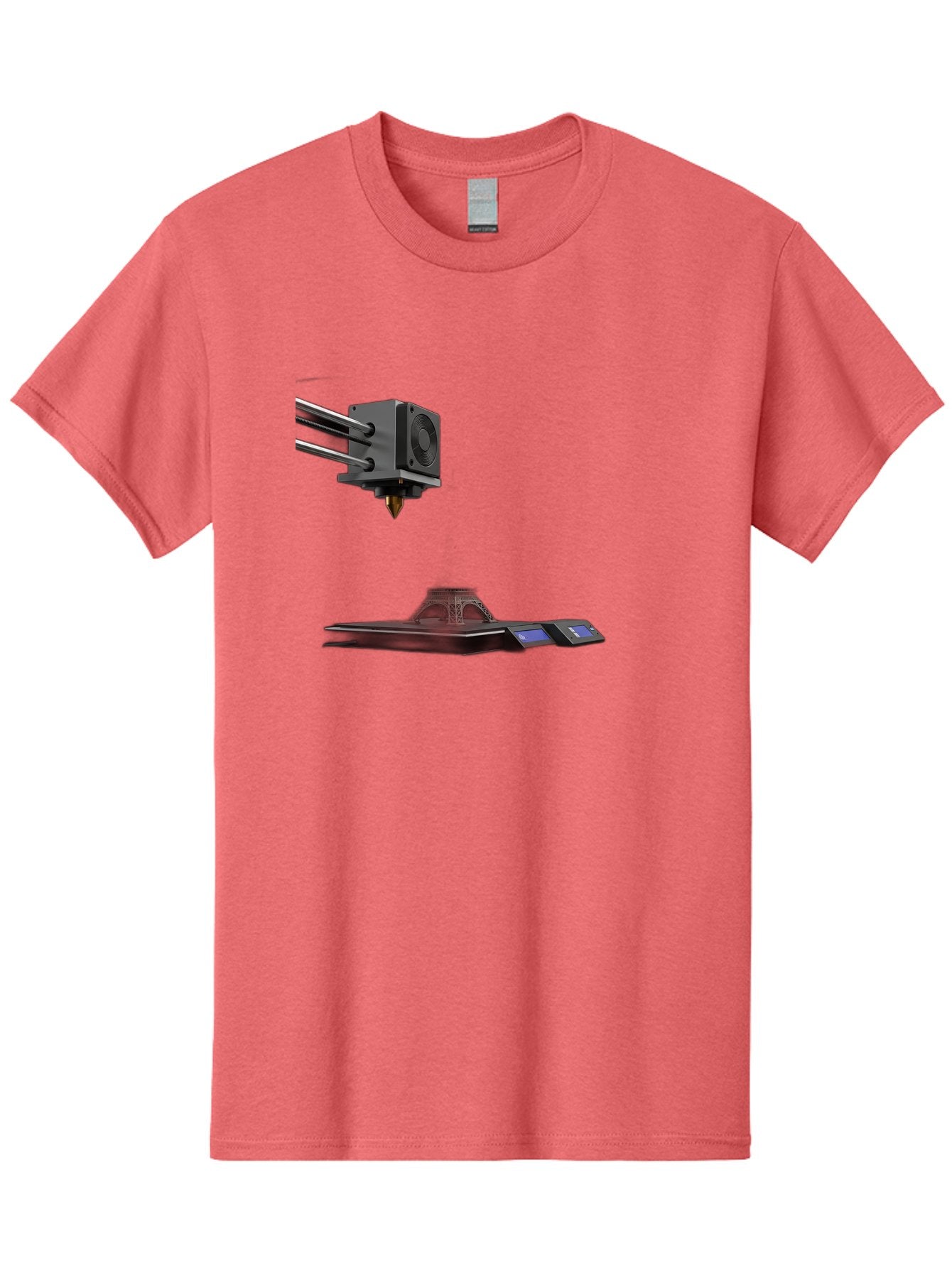 3D-Printer-21 Men'S Graphic Tee, 100% Cotton, Comfortable Casual Summer Wear, Machine Washable, 3D Printing Technology, Additive Manufacturing, Digital Fabrication, Printer Head, 3D Model Creation, Modern Innovation, Futuristic Design, Baa015 8