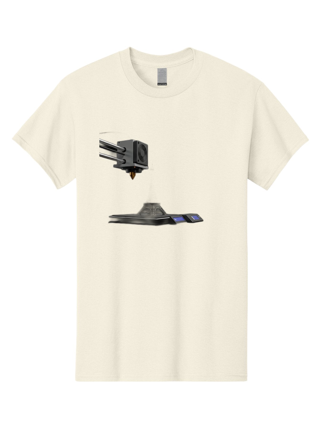 3D-Printer-21 Men'S Graphic Tee, 100% Cotton, Comfortable Casual Summer Wear, Machine Washable, 3D Printing Technology, Additive Manufacturing, Digital Fabrication, Printer Head, 3D Model Creation, Modern Innovation, Futuristic Design, Baa015