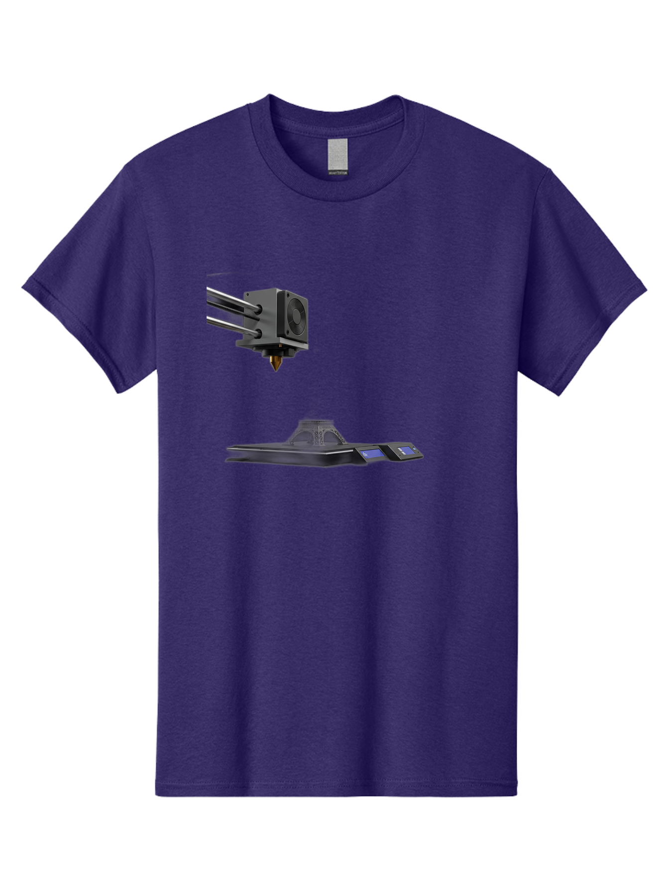 3D-Printer-21 Men'S Graphic Tee, 100% Cotton, Comfortable Casual Summer Wear, Machine Washable, 3D Printing Technology, Additive Manufacturing, Digital Fabrication, Printer Head, 3D Model Creation, Modern Innovation, Futuristic Design, Baa015