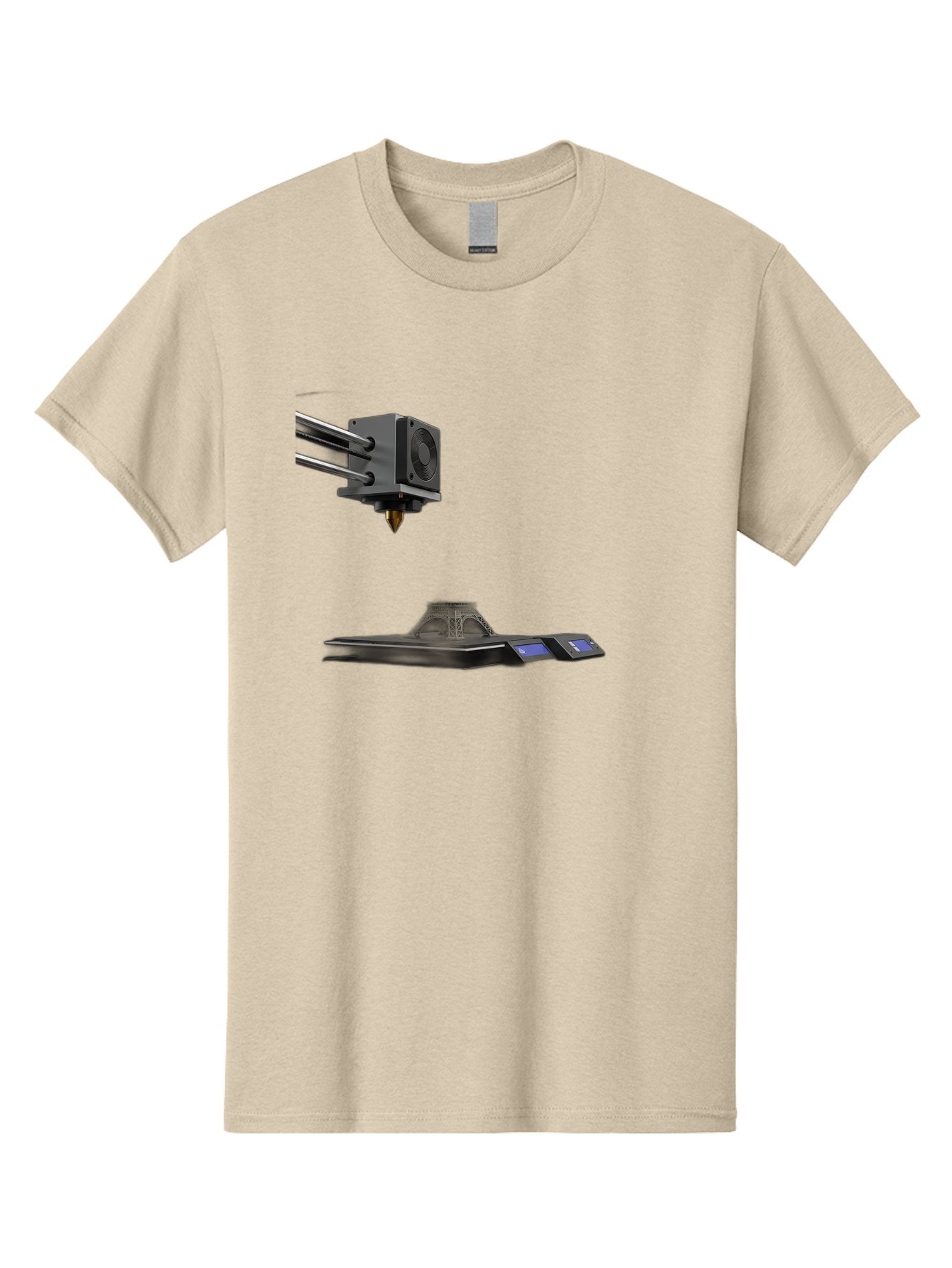 3D-Printer-21 Men'S Graphic Tee, 100% Cotton, Comfortable Casual Summer Wear, Machine Washable, 3D Printing Technology, Additive Manufacturing, Digital Fabrication, Printer Head, 3D Model Creation, Modern Innovation, Futuristic Design, Baa015 11