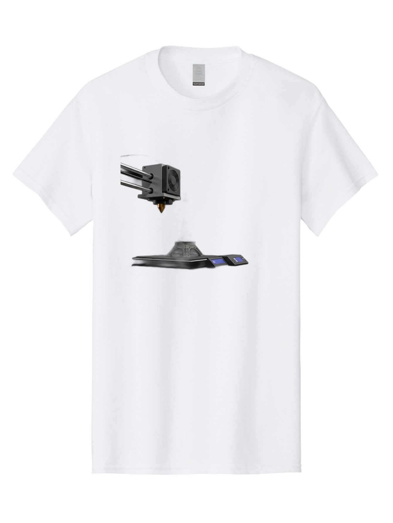 3D-Printer-21 Men'S Graphic Tee, 100% Cotton, Comfortable Casual Summer Wear, Machine Washable, 3D Printing Technology, Additive Manufacturing, Digital Fabrication, Printer Head, 3D Model Creation, Modern Innovation, Futuristic Design, Baa015 6